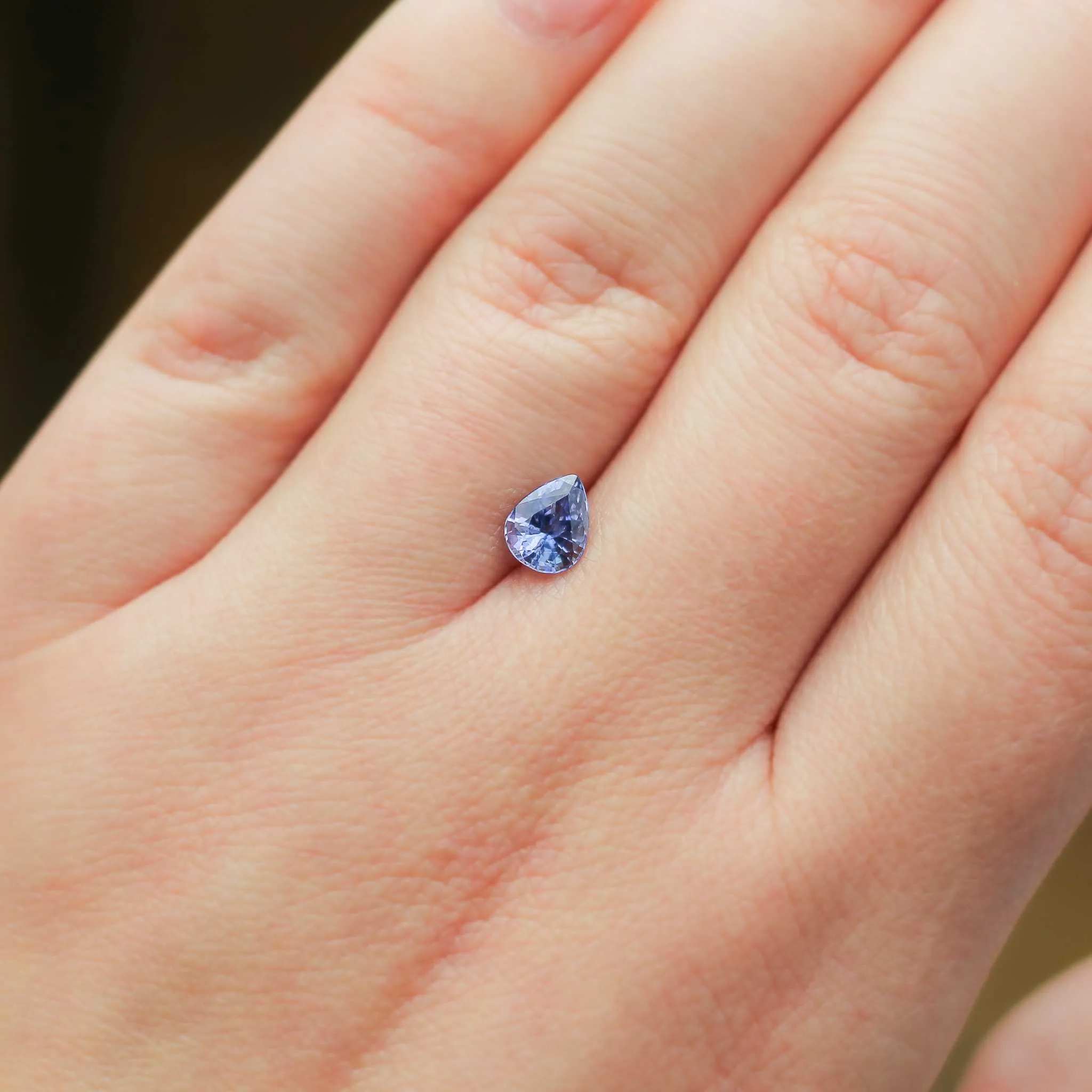 1.0 carat Pear-shaped Purple Sapphire