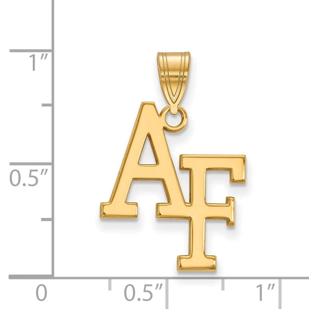 10k Yellow Gold Air force Academy Large 'AF' Pendant - Yellow Gold AF Pendant