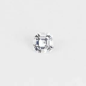 1.56 carat white sapphire with Asher cut