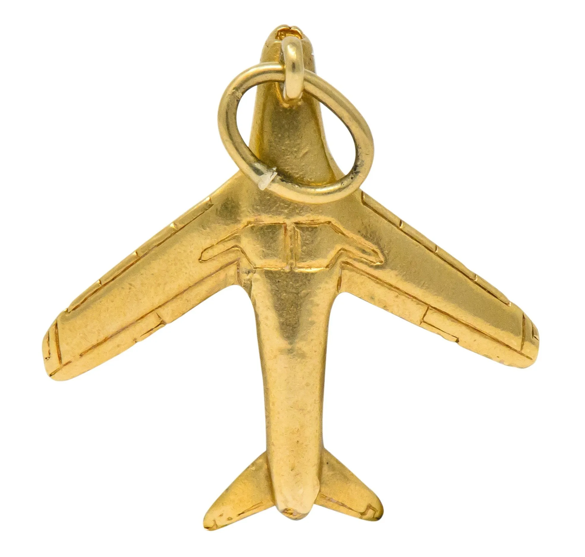 1950's Gold U.S. Air Force Fighter Plane Charm