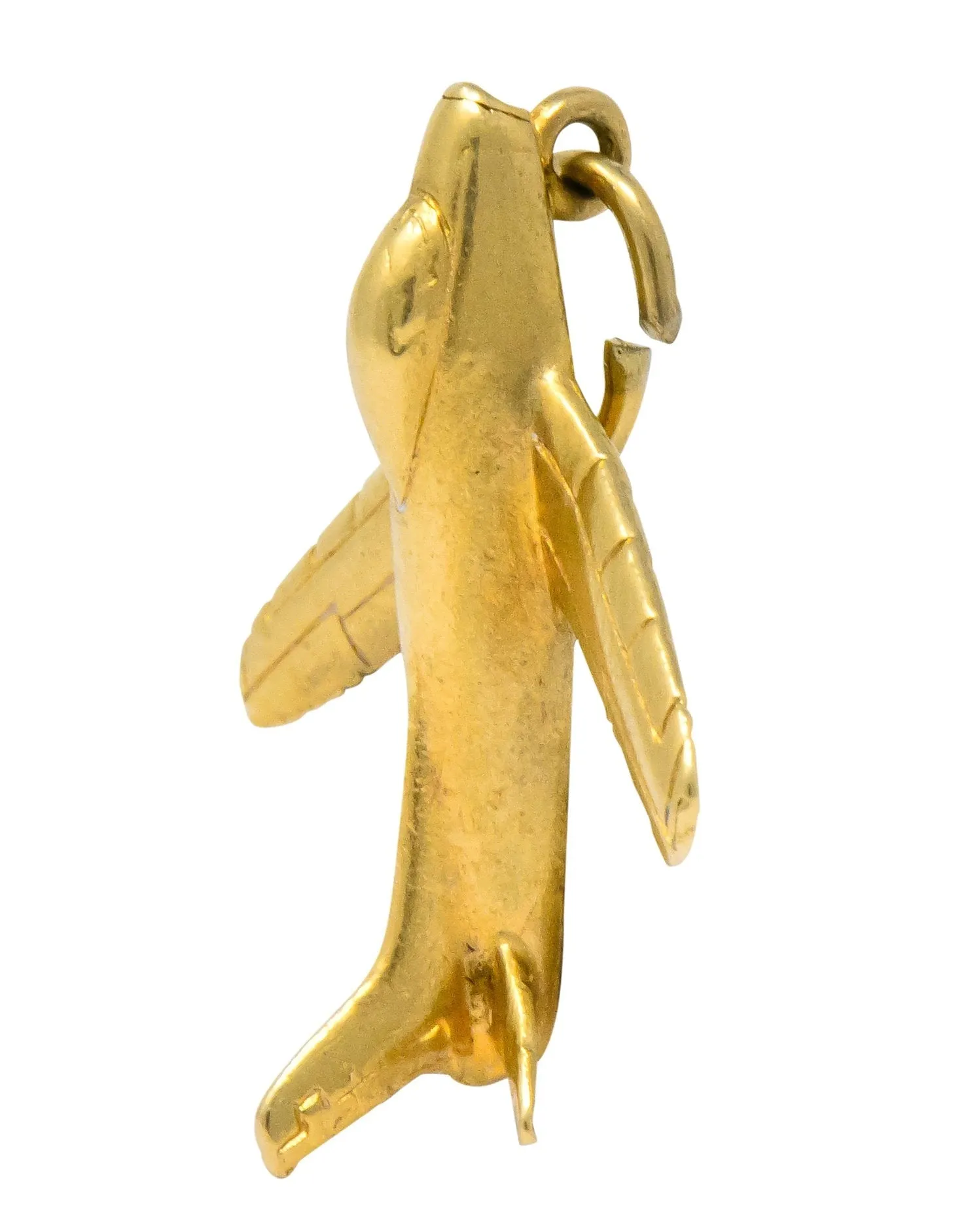 1950's Gold U.S. Air Force Fighter Plane Charm