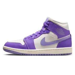 2023 Air Jordan 1 Mid Action Grape Women's Sneakers