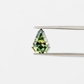 2.15 carat Yellow and Green Parti Sapphire Shield