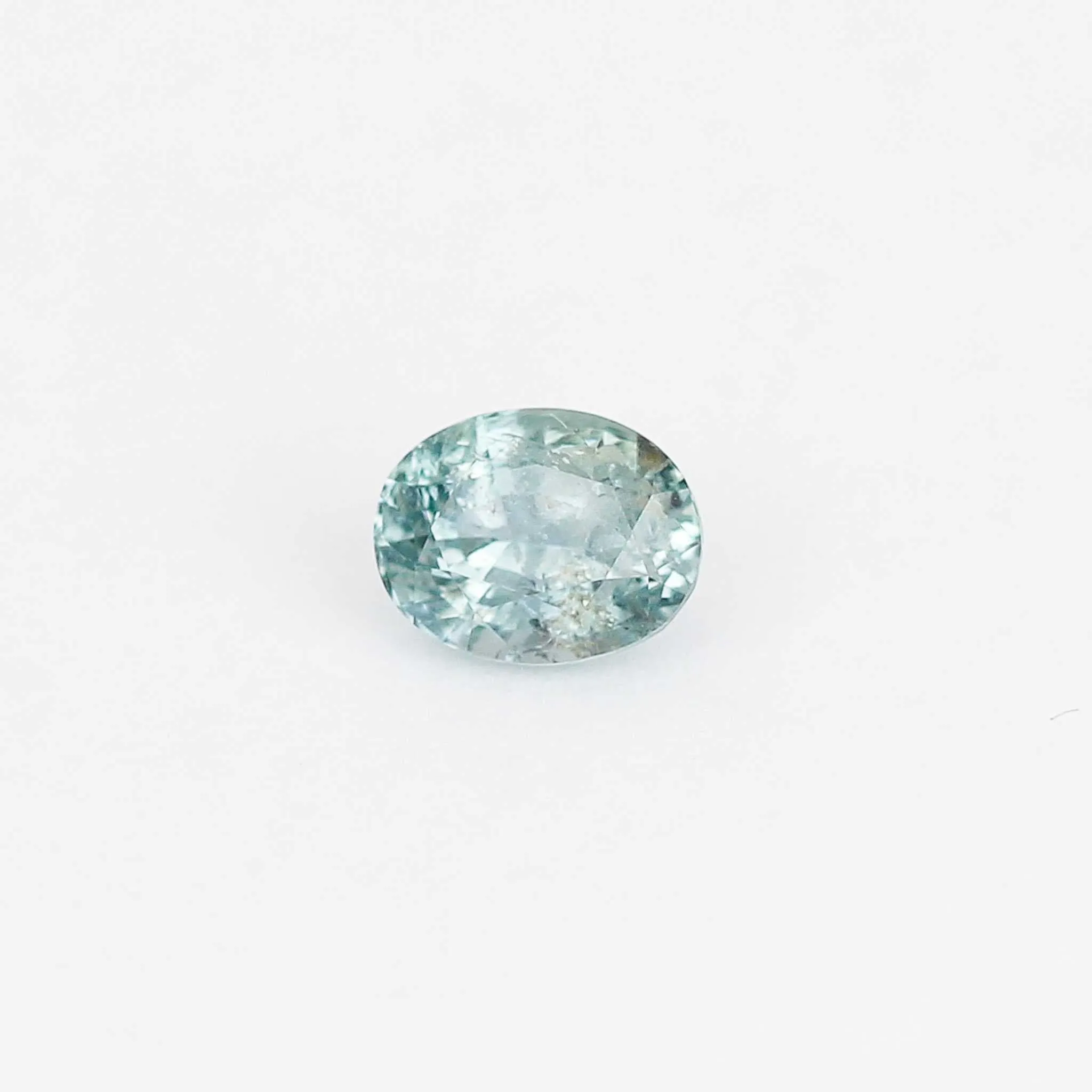 2.27 carat Oval Sea Foam Blue Sapphire for sale.