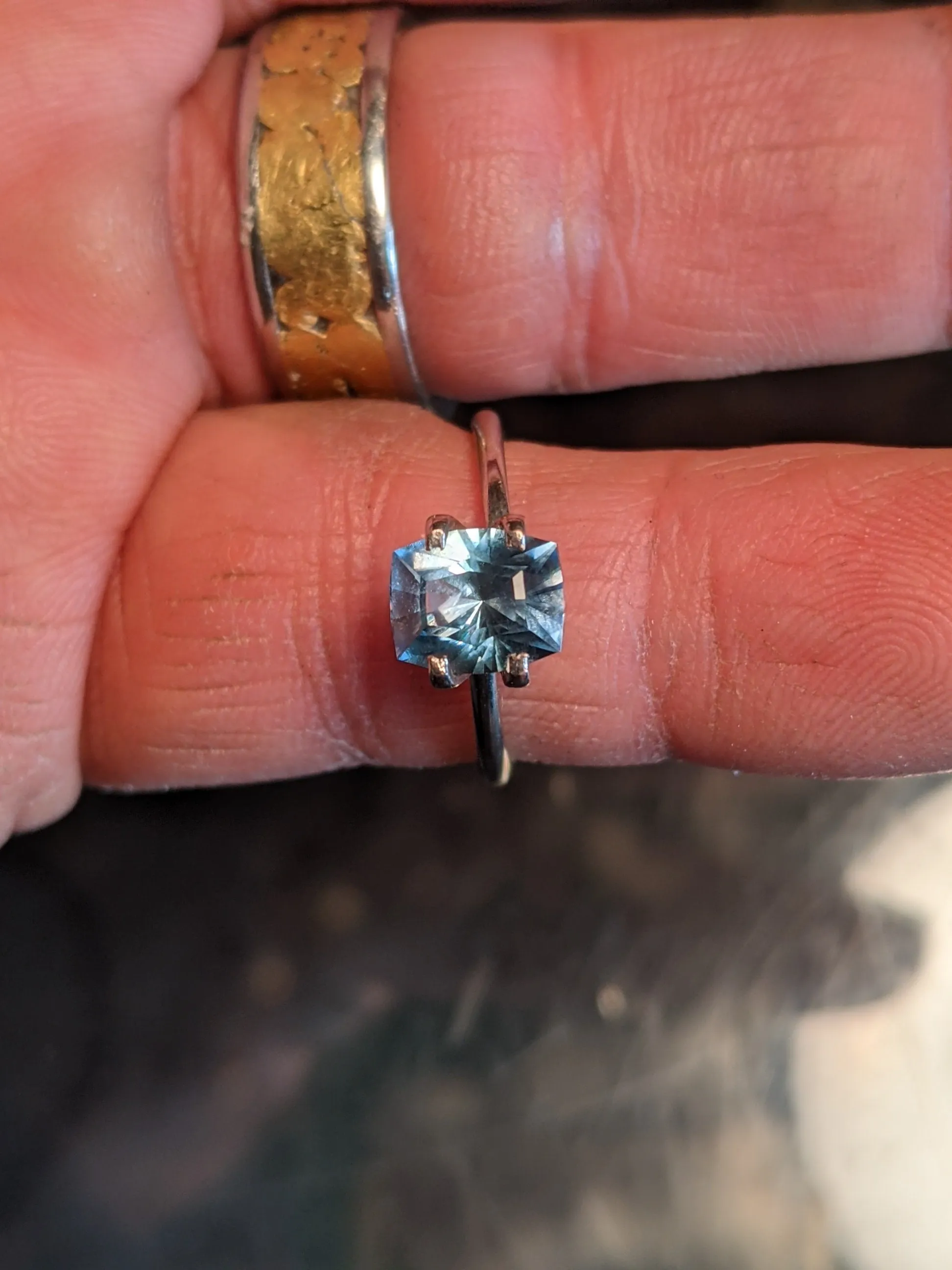 2.71 carat unheated Montana sapphire ring stone