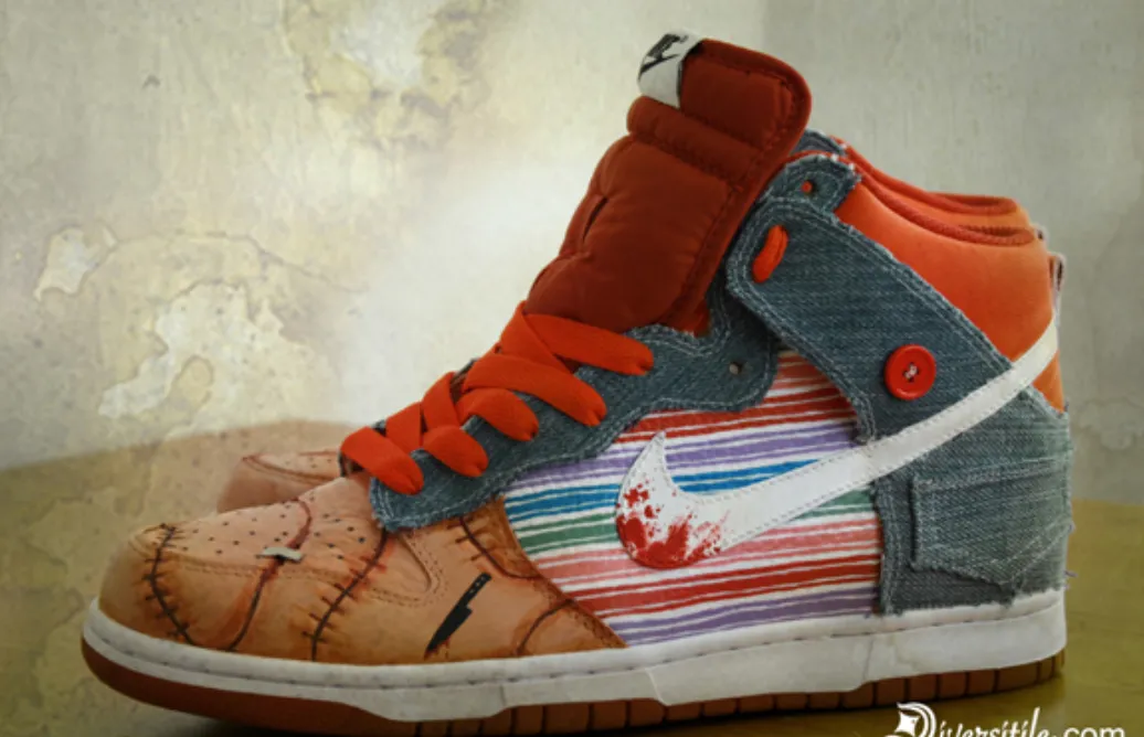 3 Pairs of White Nike Jordan 1 Mid's- Chucky Theme- Custom Order - SHOP NOW