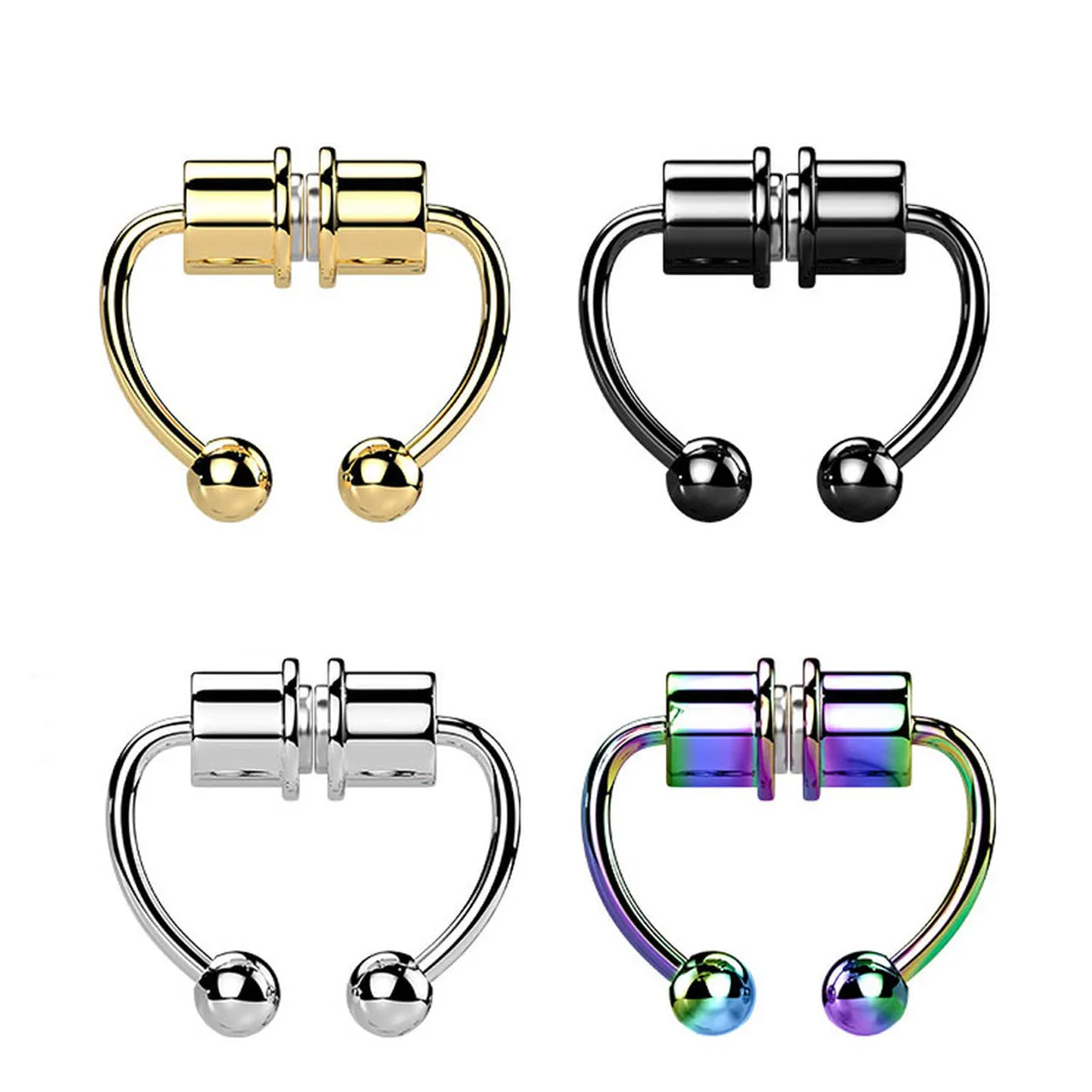 4 Magnetic Non-Pierced Fake Nose Rings | Shop Now