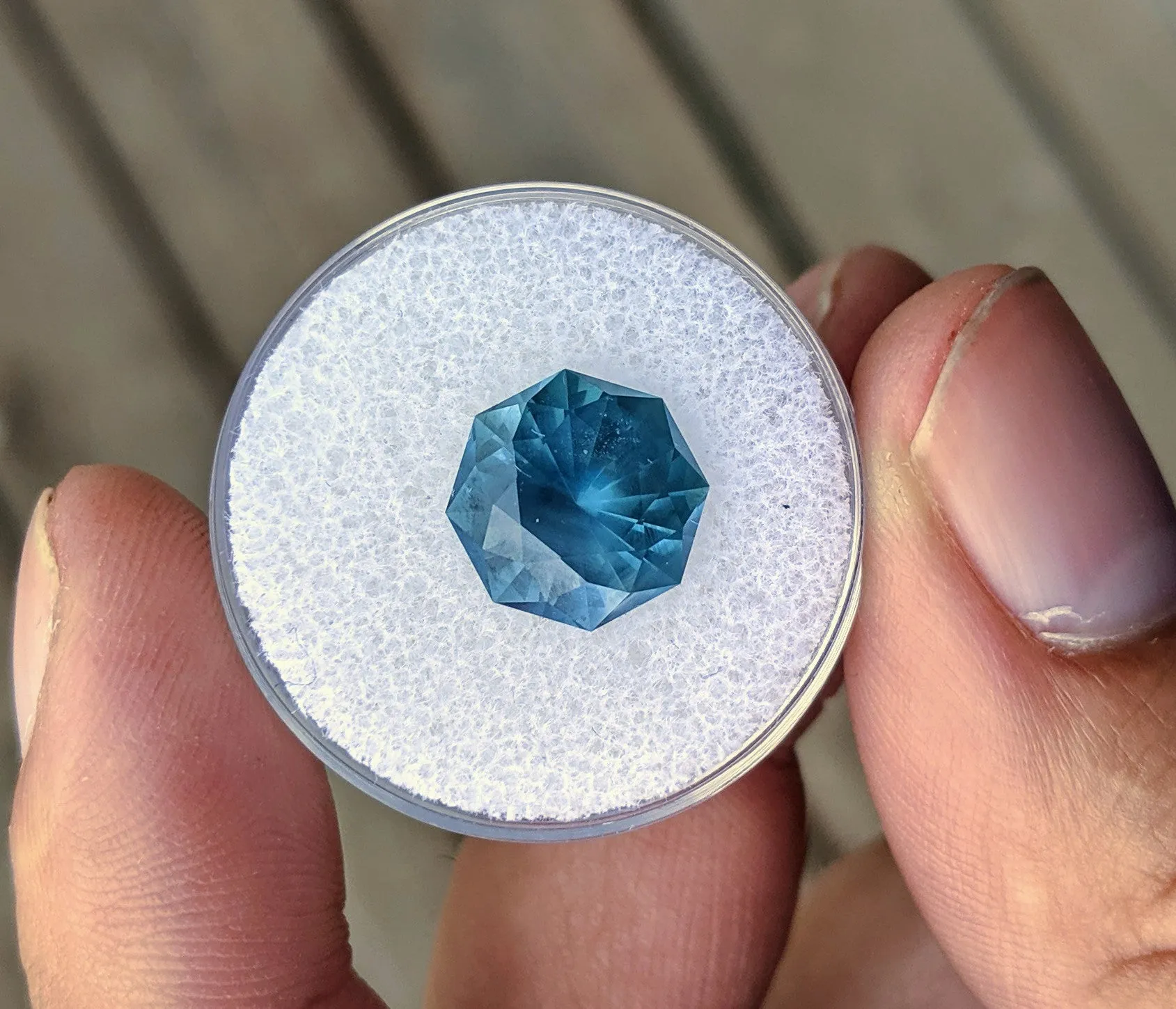 6.29 ct. Intense powder blue sapphire