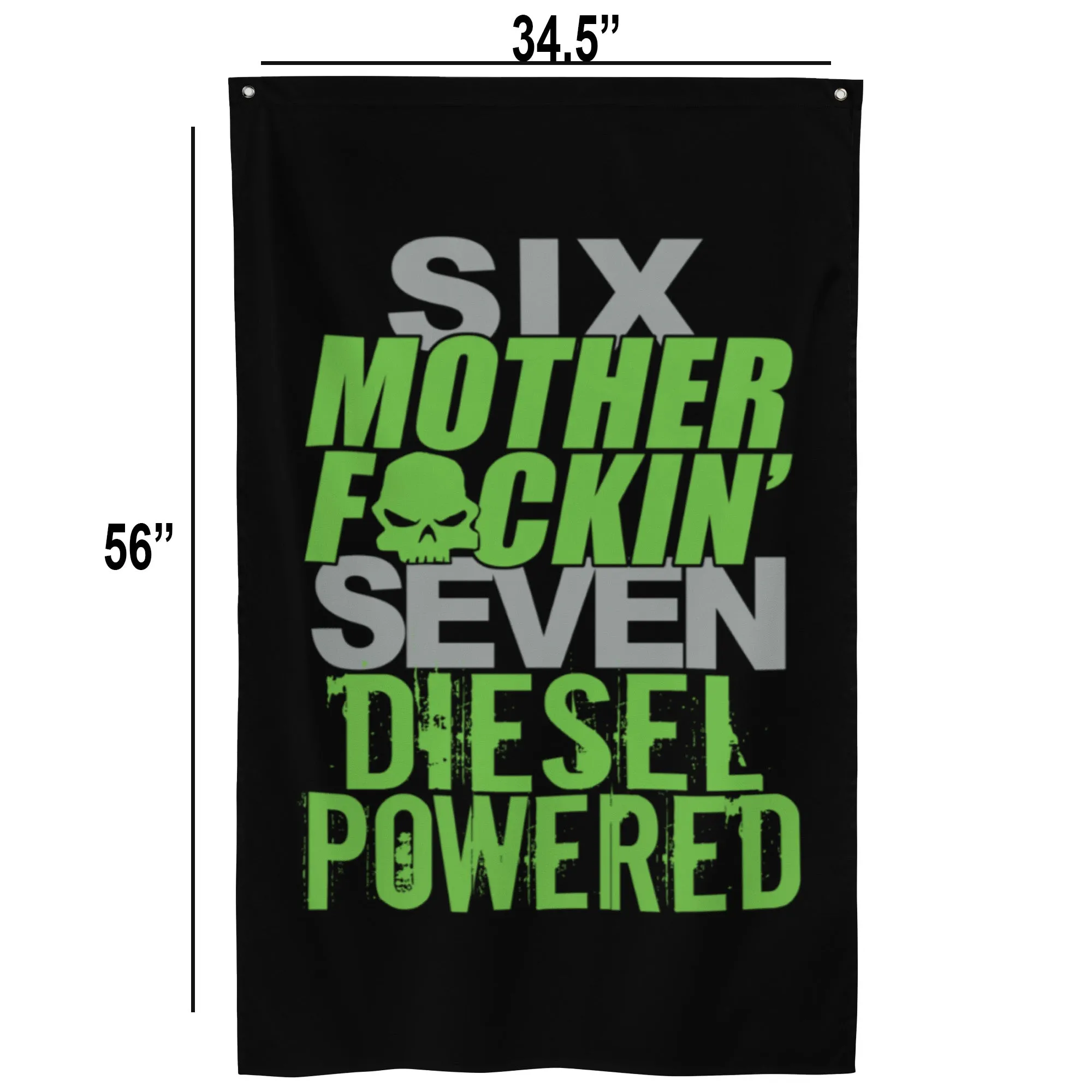 6.7 Power Stroke Diesel Flag, Six MFN Seven Diesel Powered Truck, Garage Decor, Dorm Poster, Man Cave Decoration