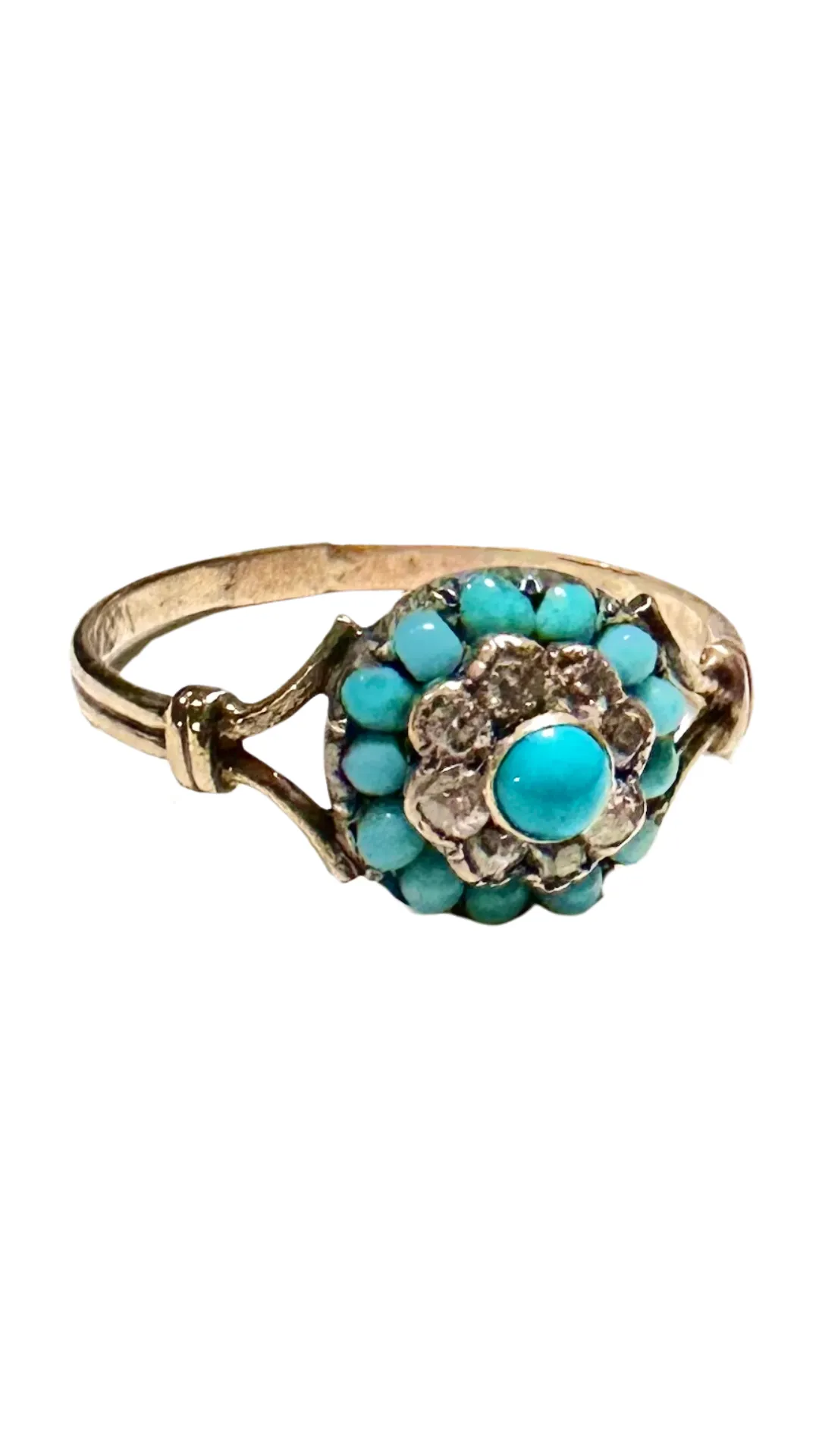 7.5 Turquoise Cluster Ring