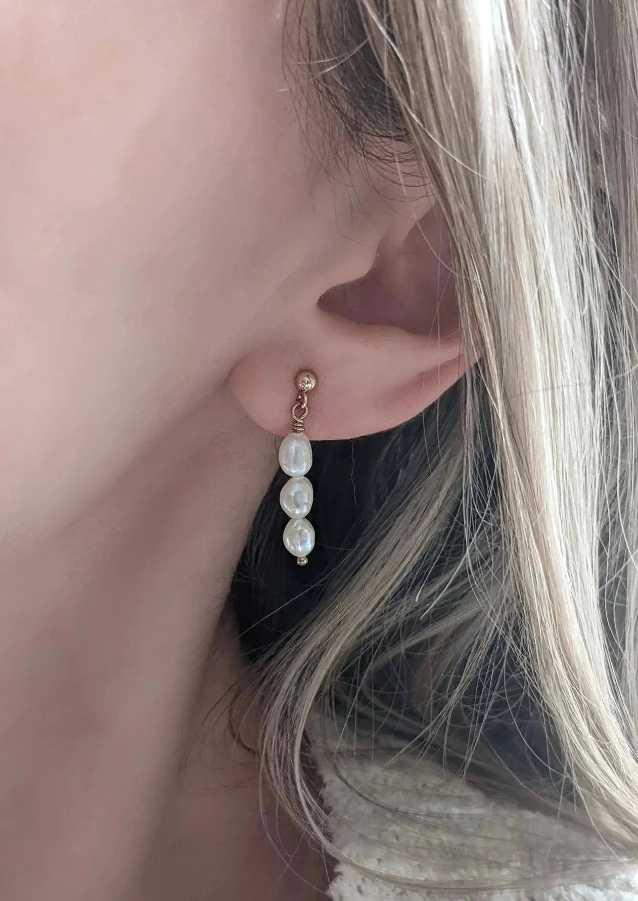 Aimee Pearl Dangle Earrings - Layer the Love