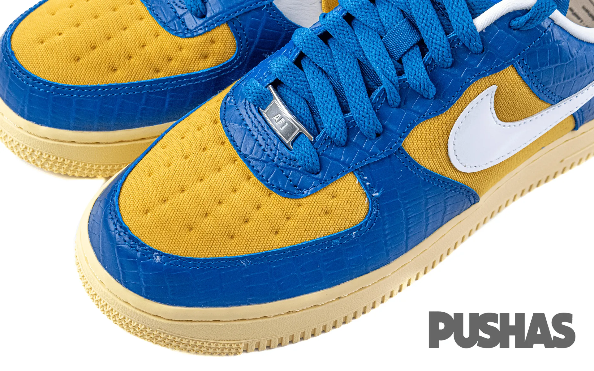 Air Force 1 Low SP Undefeated 5 On It Blue Yellow Croc 2021.