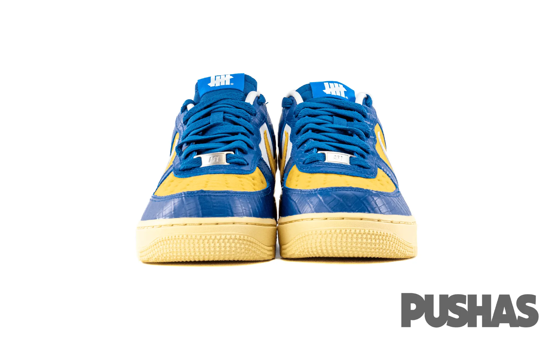 Air Force 1 Low SP Undefeated 5 On It Blue Yellow Croc 2021.