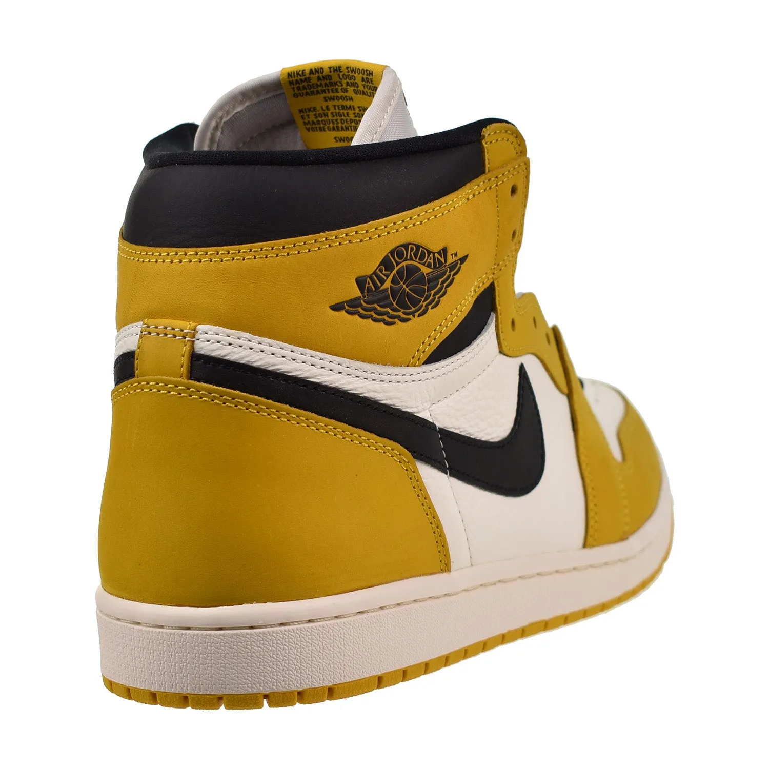 Air Jordan 1 High OG Men's Shoes - Yellow Ochre, Black, Sail.