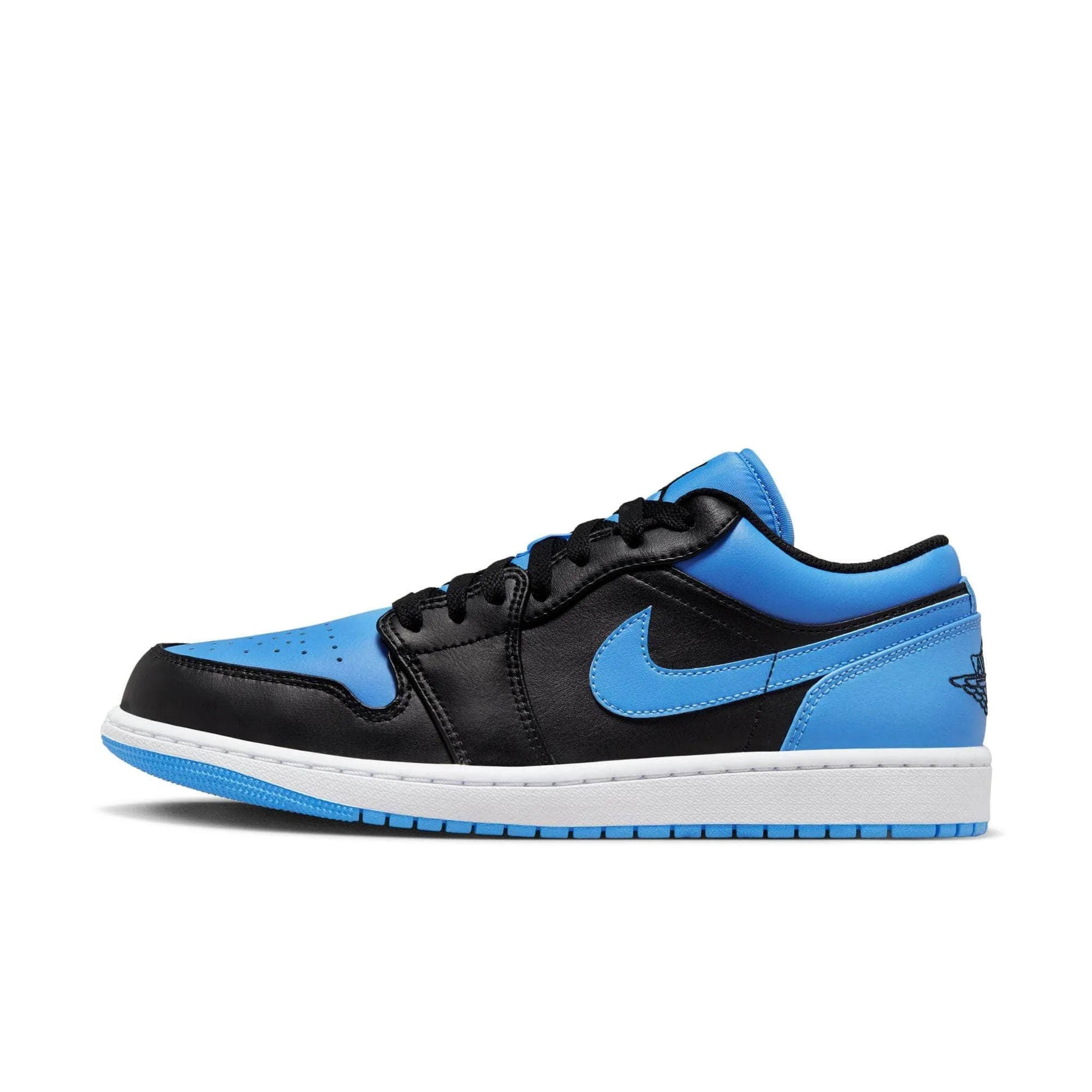 Air Jordan 1 Low Black University Blue for Men.