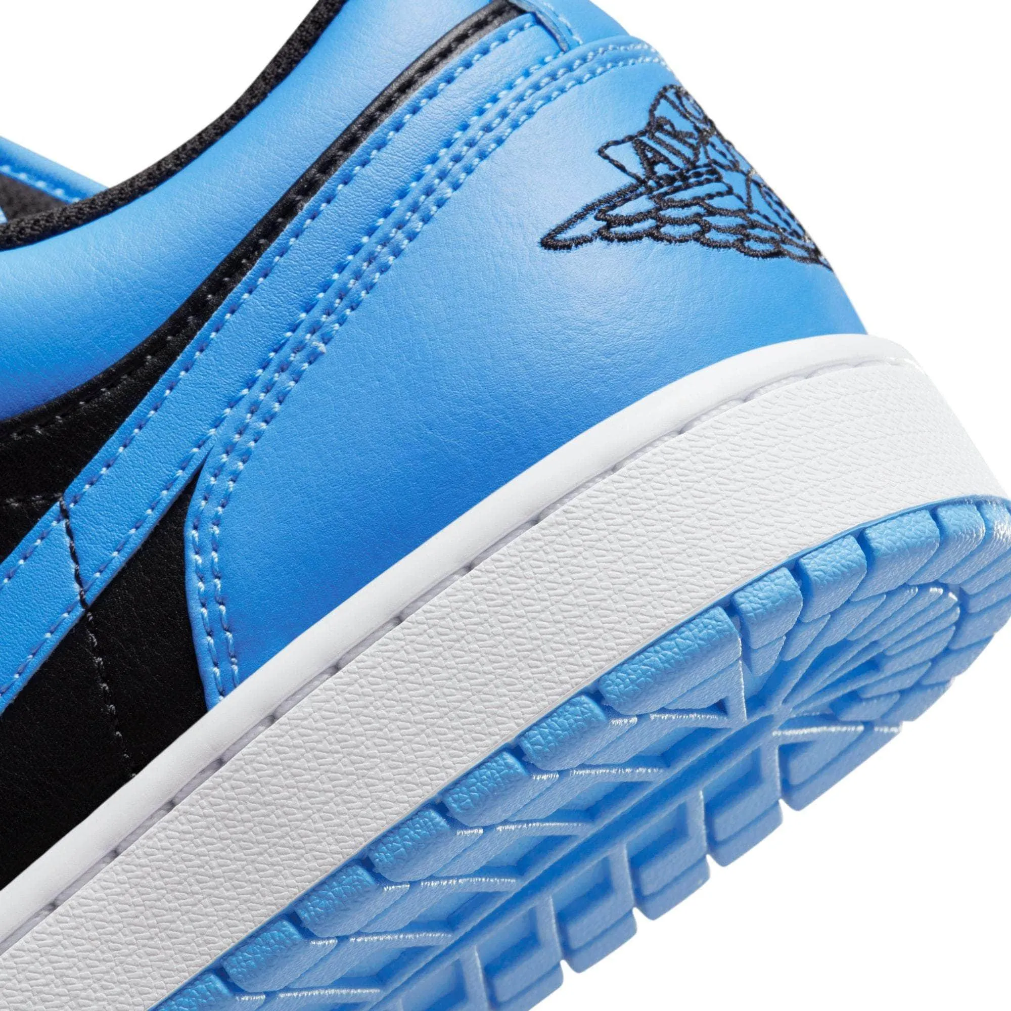 Air Jordan 1 Low Black University Blue for Men.