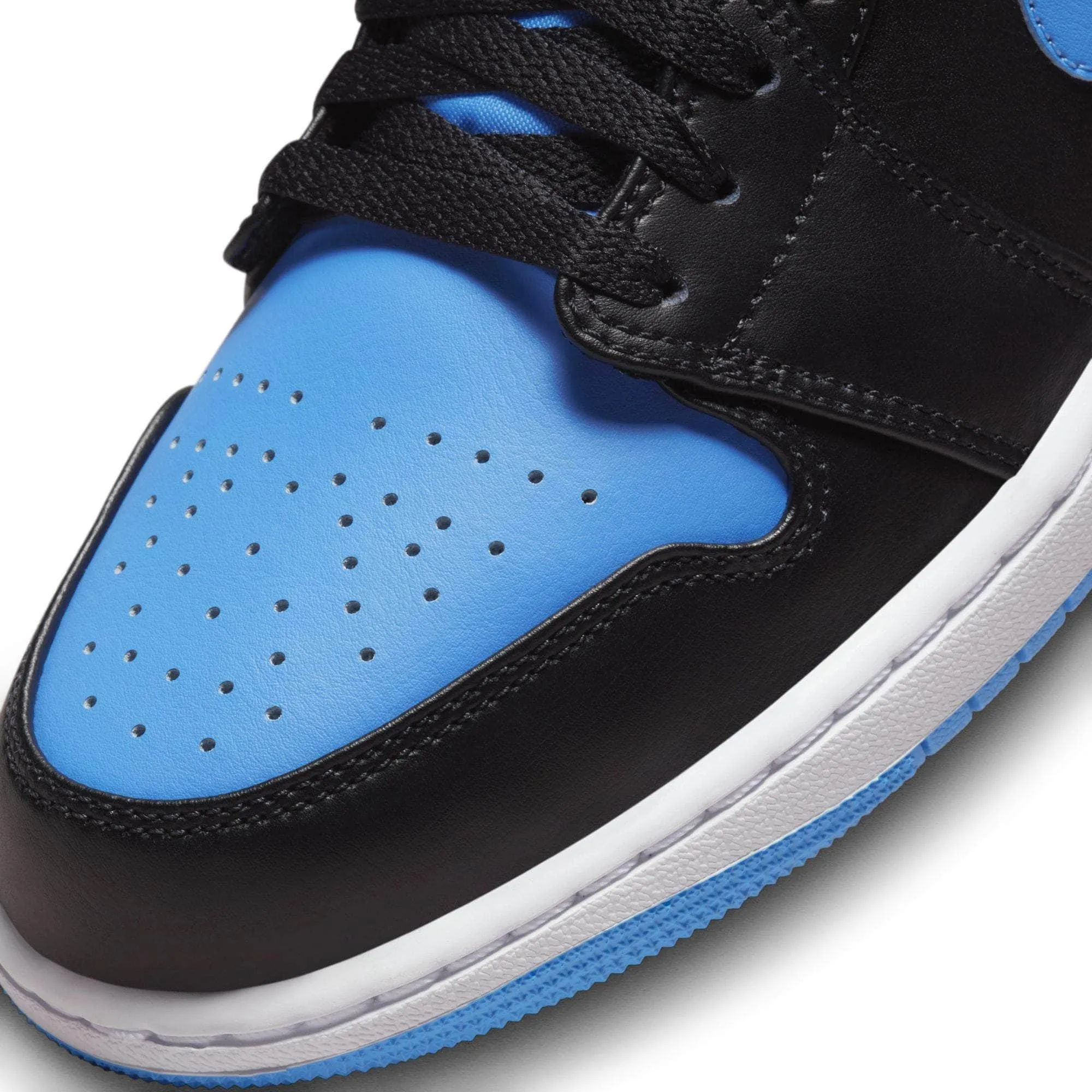 Air Jordan 1 Low Black University Blue for Men.