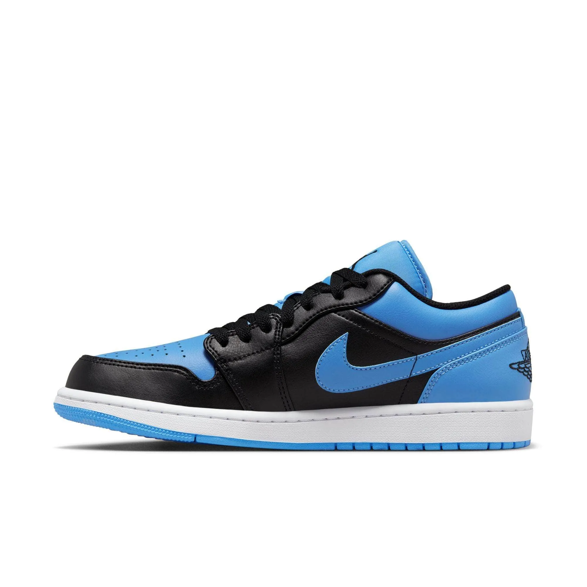 Air Jordan 1 Low Black University Blue for Men.