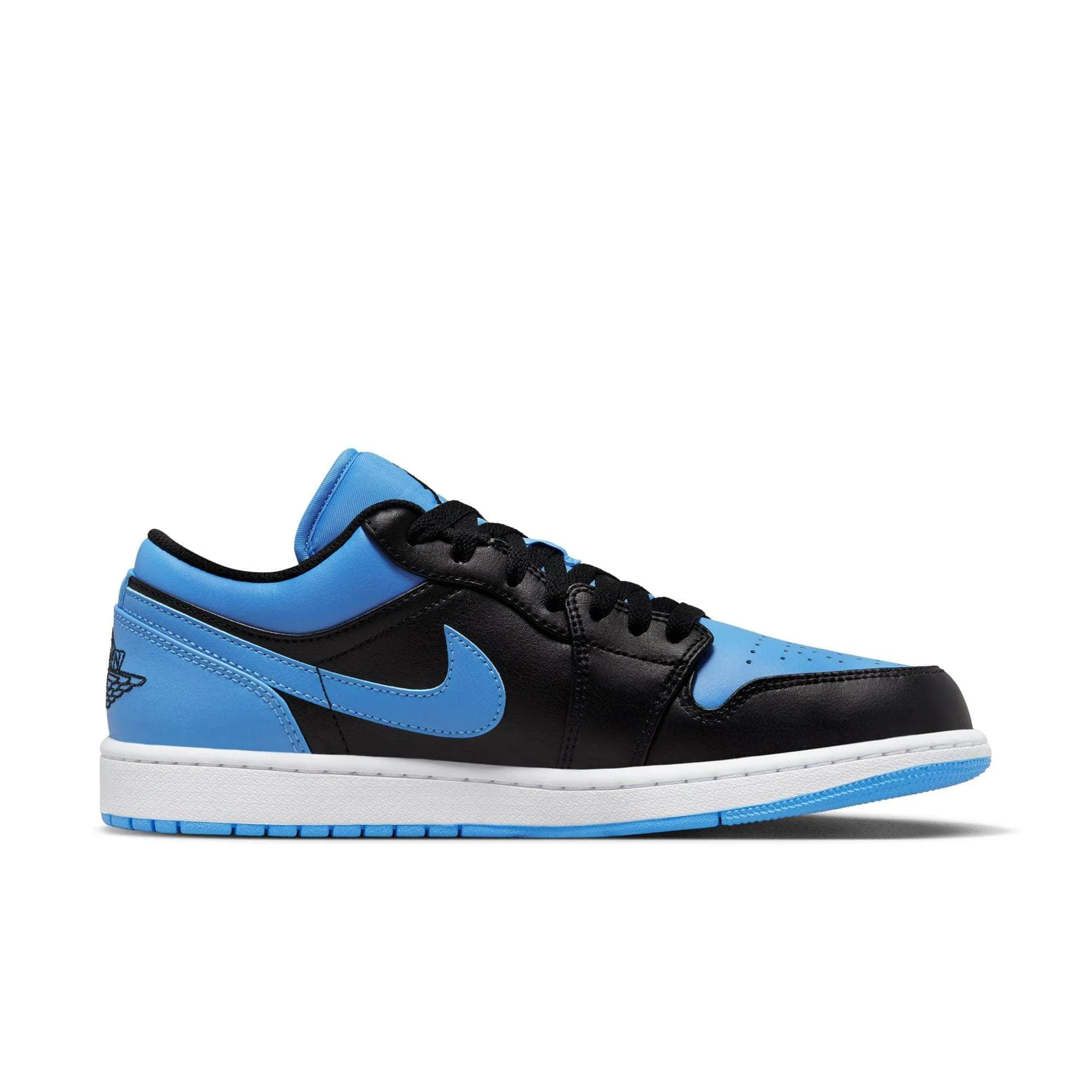 Air Jordan 1 Low Black University Blue for Men.