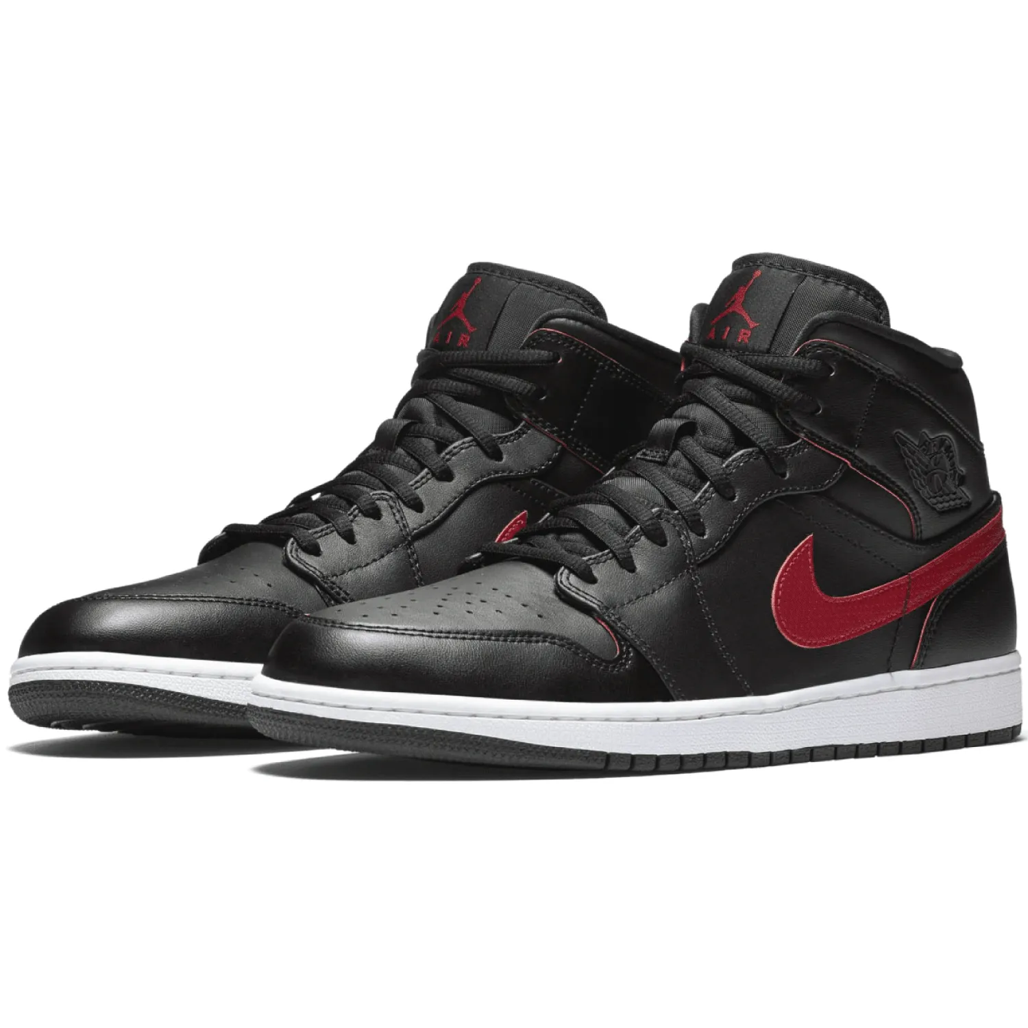 Air Jordan 1 Mid Black Team Red - Buy Now