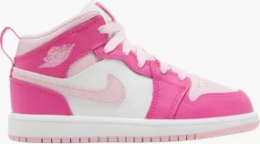 Air Jordan 1 Mid Fierce Pink toddler and preschool sizes available.