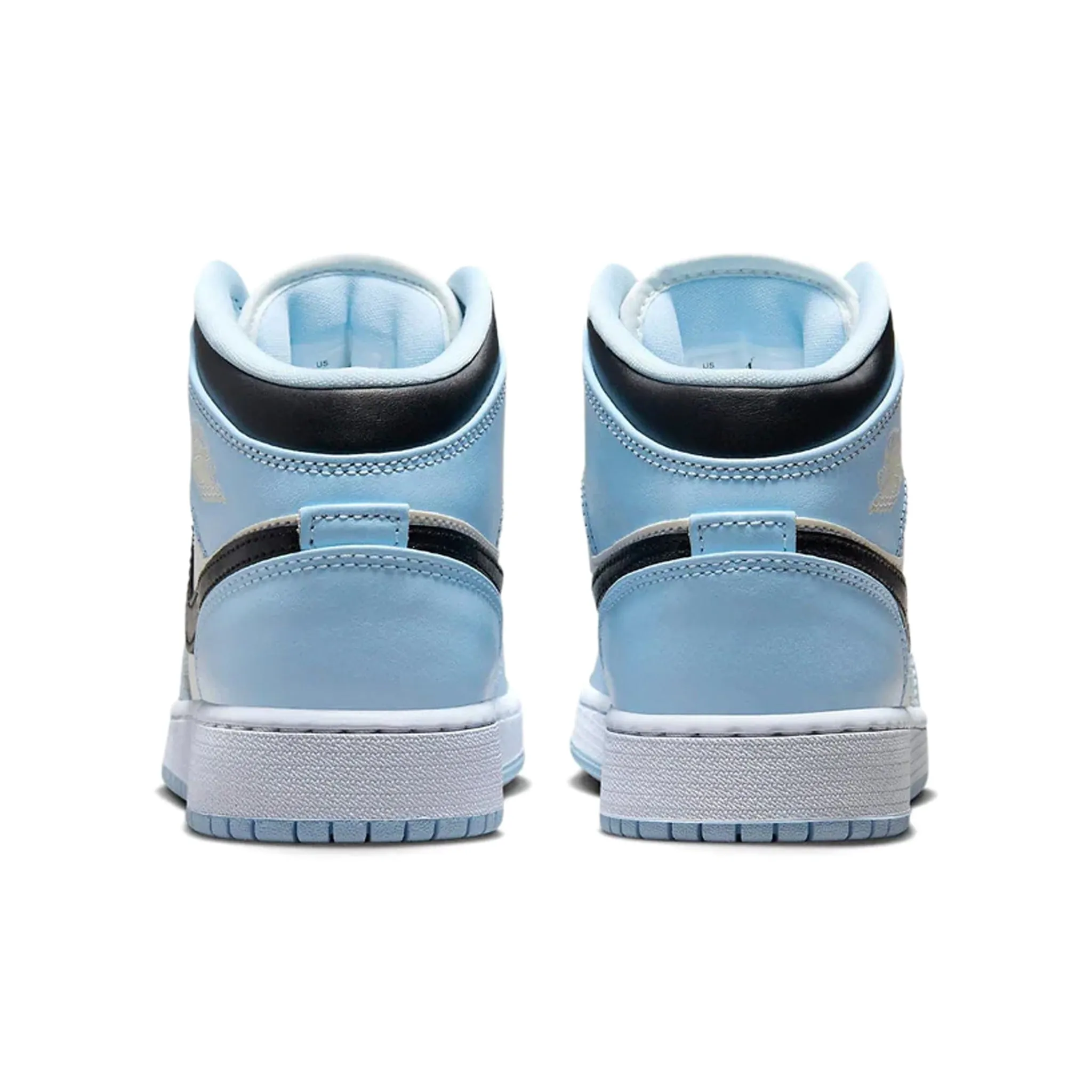 Air Jordan 1 Mid Ice Blue sneakers for kids.