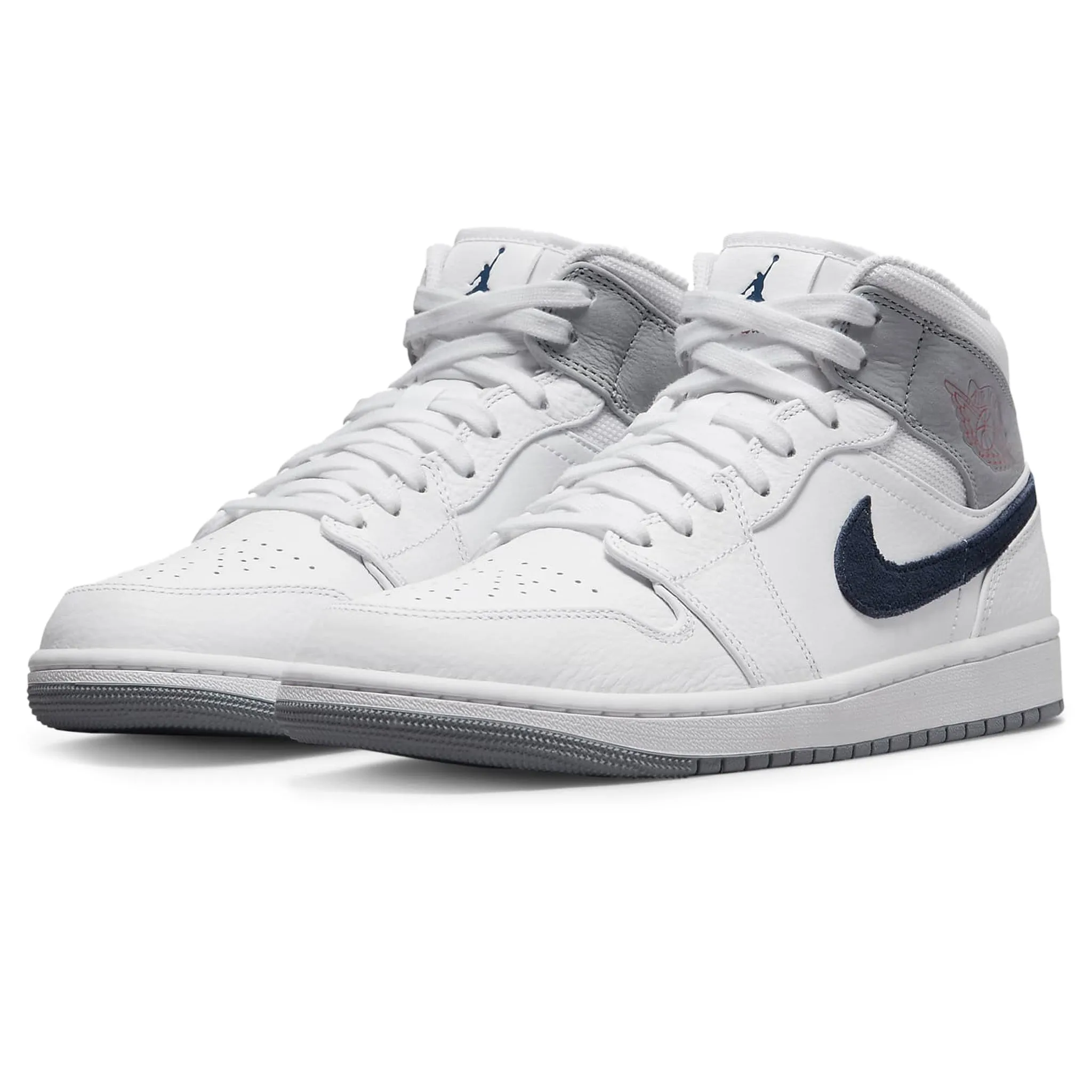 Air Jordan 1 Mid - Paris White Shoes