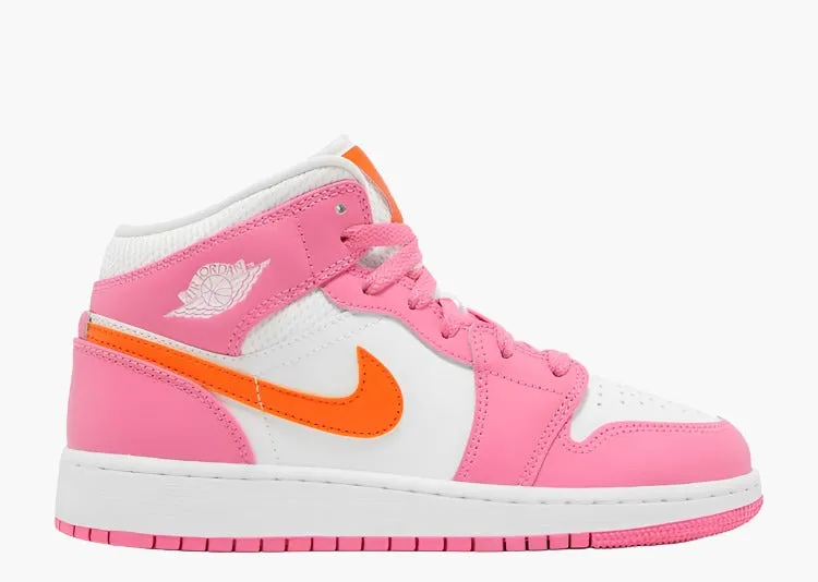 Air Jordan 1 Mid Pink Shoes for Girls (GS)