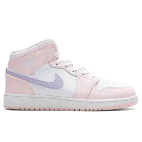 Air Jordan 1 Mid - Pink Wash Violet Frost White