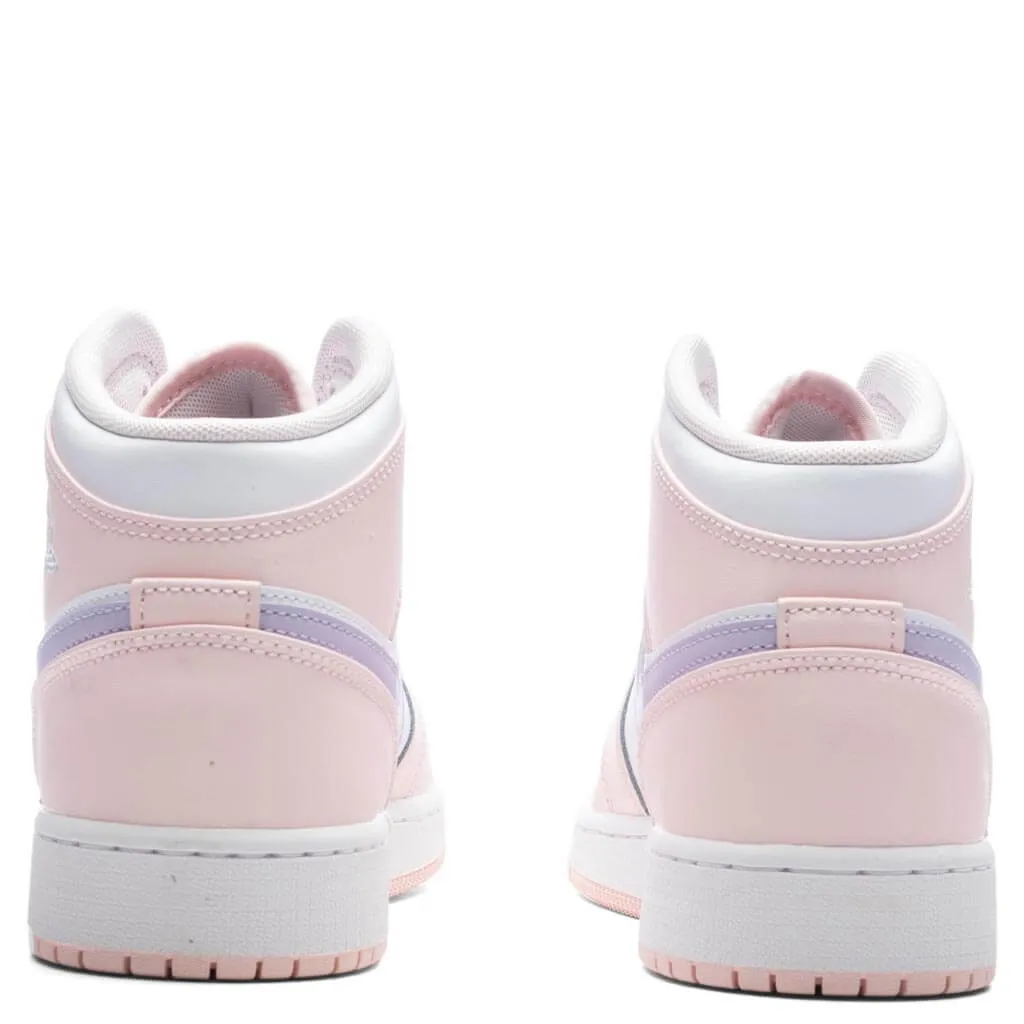 Air Jordan 1 Mid - Pink Wash Violet Frost White