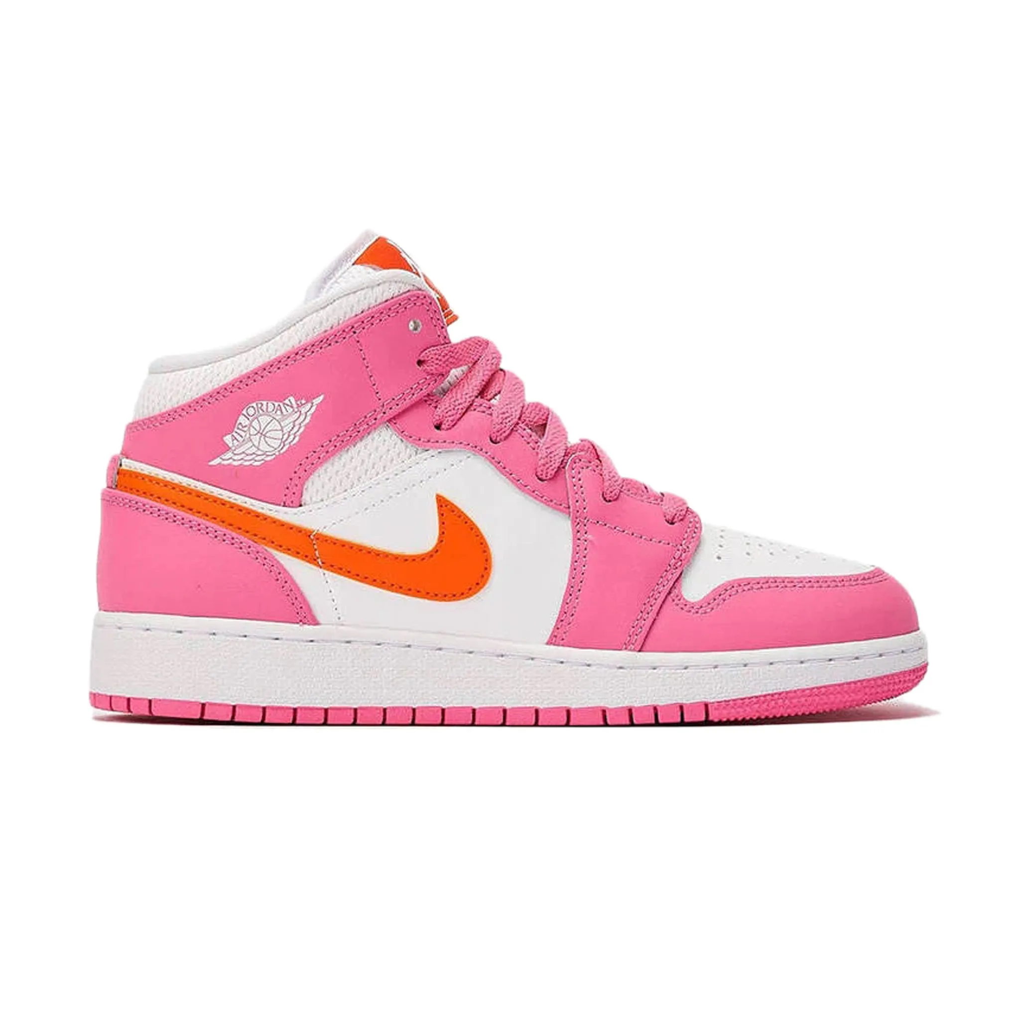 Air Jordan 1 Mid Pinksickle Safety Orange (GS) - Buy Online Now!