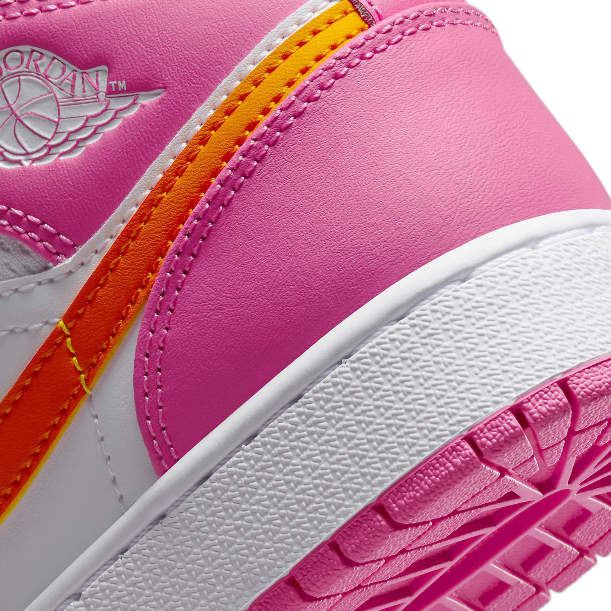 Air Jordan 1 Mid Pinksickle Safety Orange (GS) - Buy Online Now!