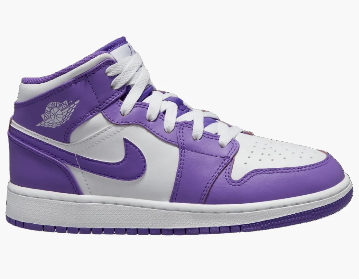 Air Jordan 1 Mid Purple Venom GS - Google SEO Result: Shop the Air Jordan 1 Mid Purple Venom GS and upgrade your sneaker game to