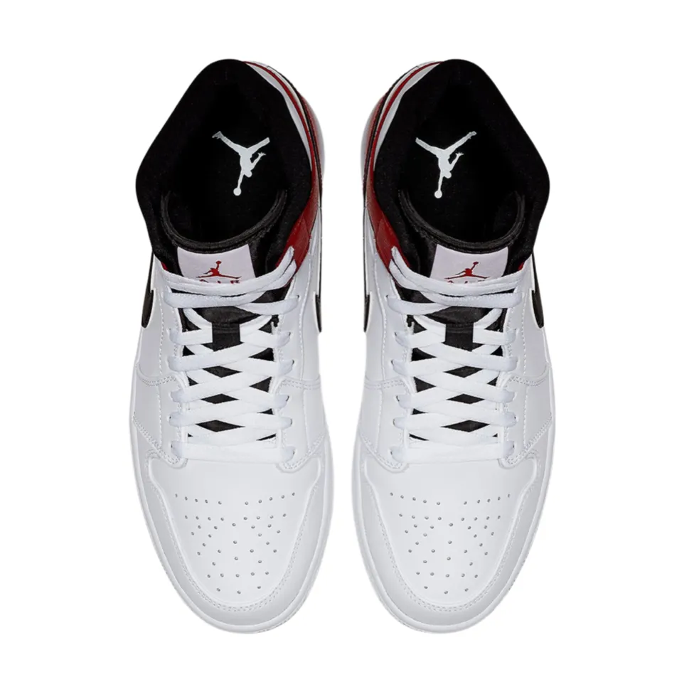 Air Jordan 1 Mid - White Black Gym Red