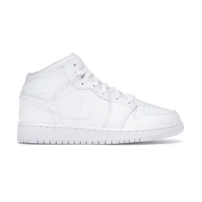 Air Jordan 1 Mid White (GS)