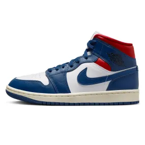 Air Jordan 1 Mid Women's French Blue Gym Red 2023