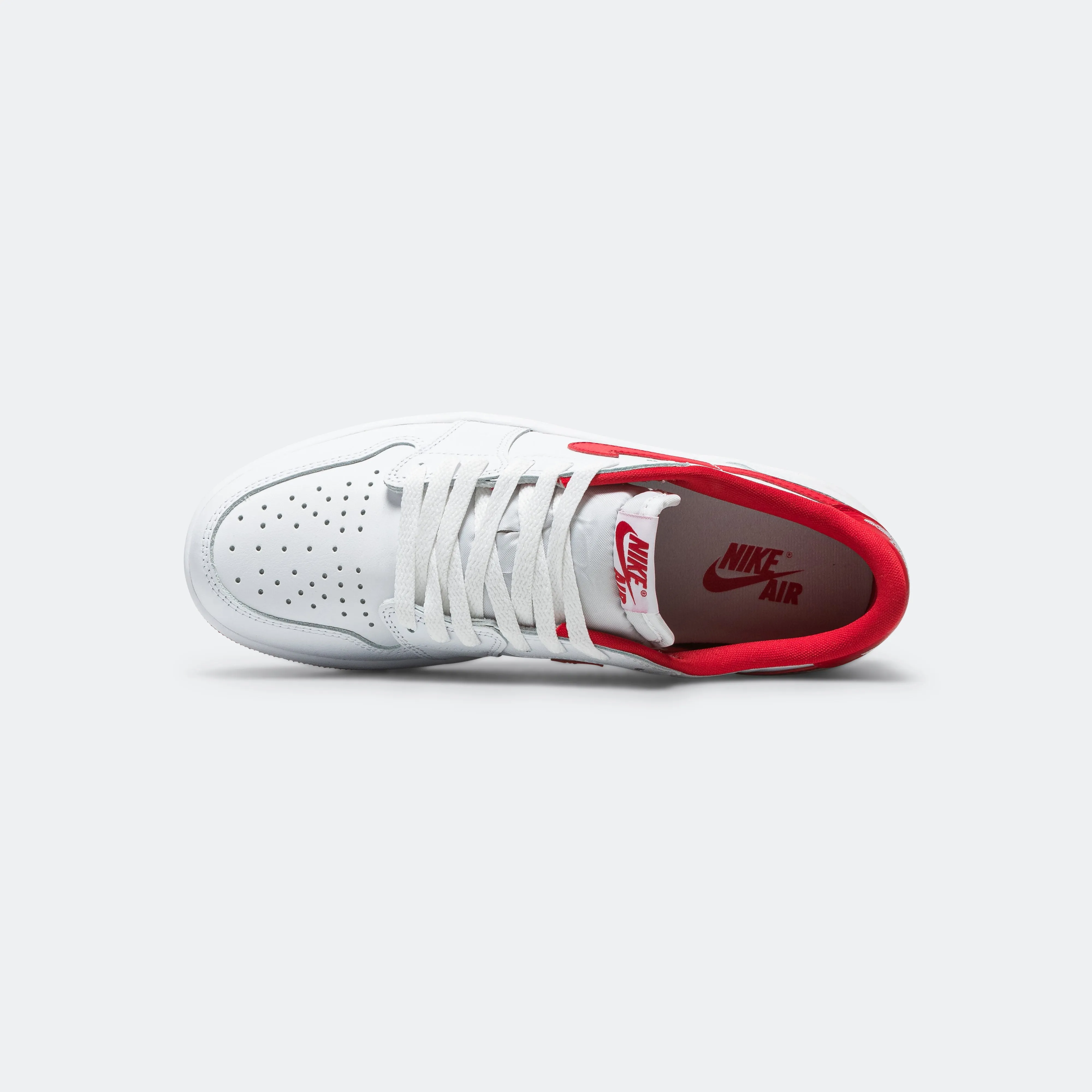 Air Jordan 1 Retro Low OG White University Red for sale.