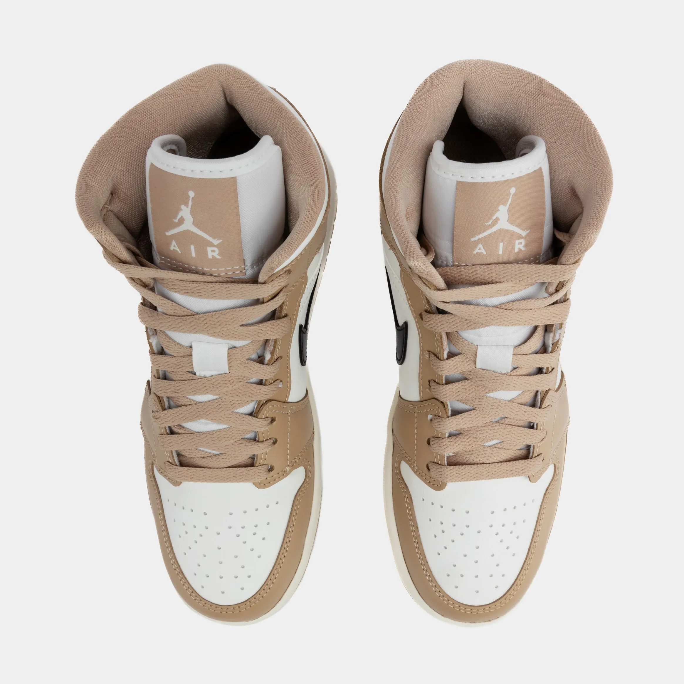 Air Jordan 1 Retro Mid Desert Women's Lifestyle Shoes - Sail/White