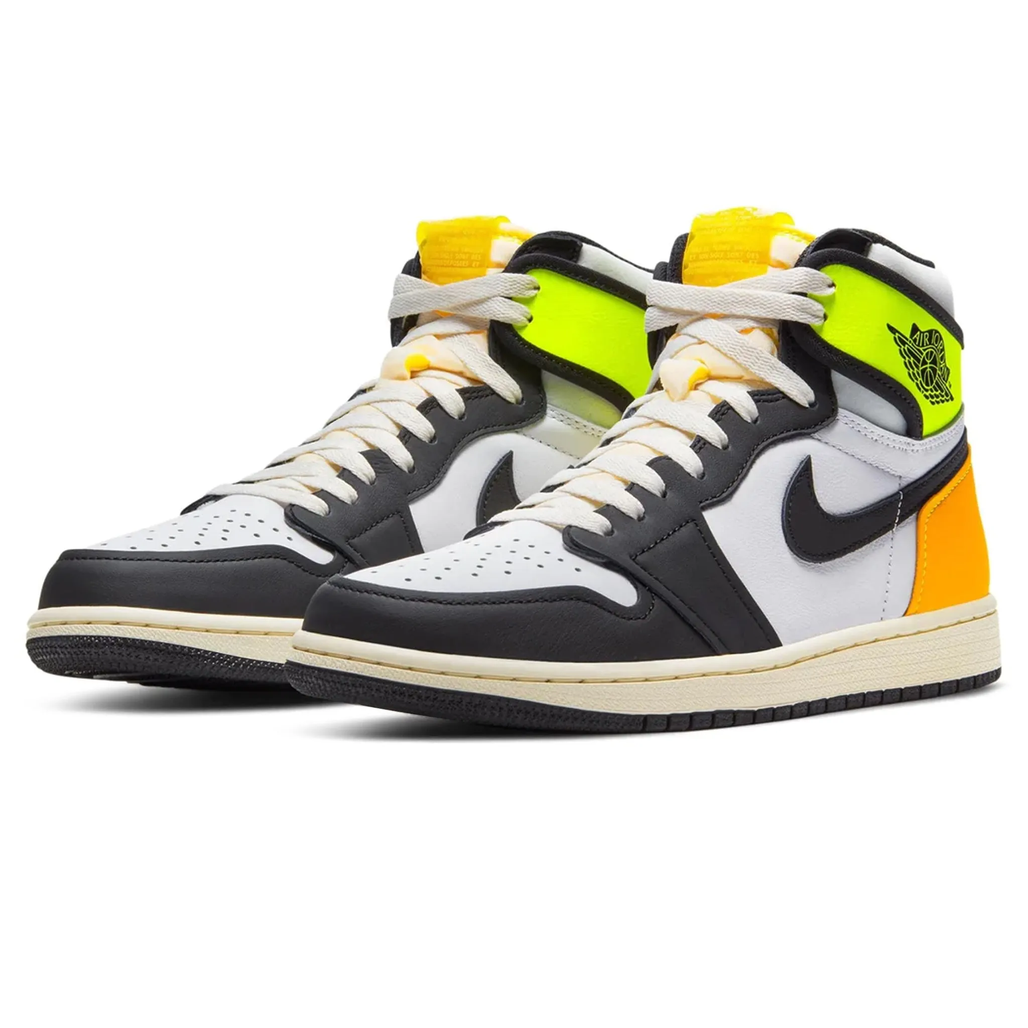 Air Jordan 1 White Black Volt University Gold