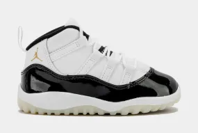 Air Jordan 11 Retro Gratitude Infant Toddler Lifestyle Shoes, White/Metallic Gold/Black