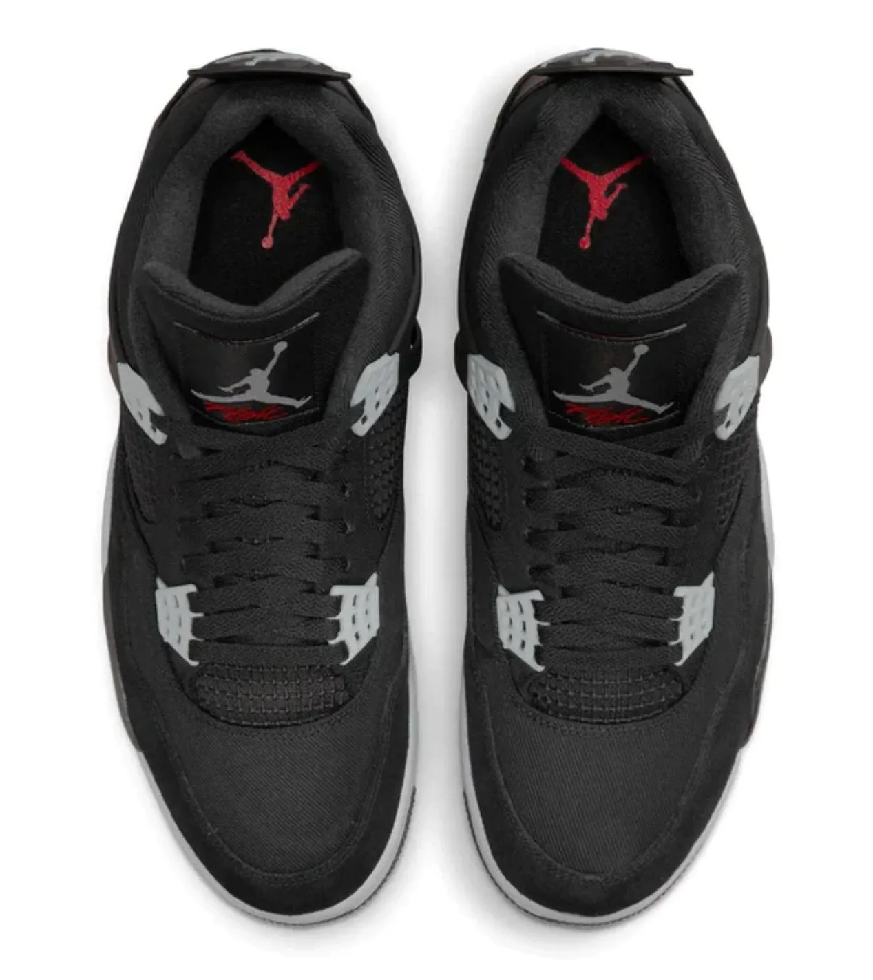 Air Jordan 4 Black Canvas Shoes