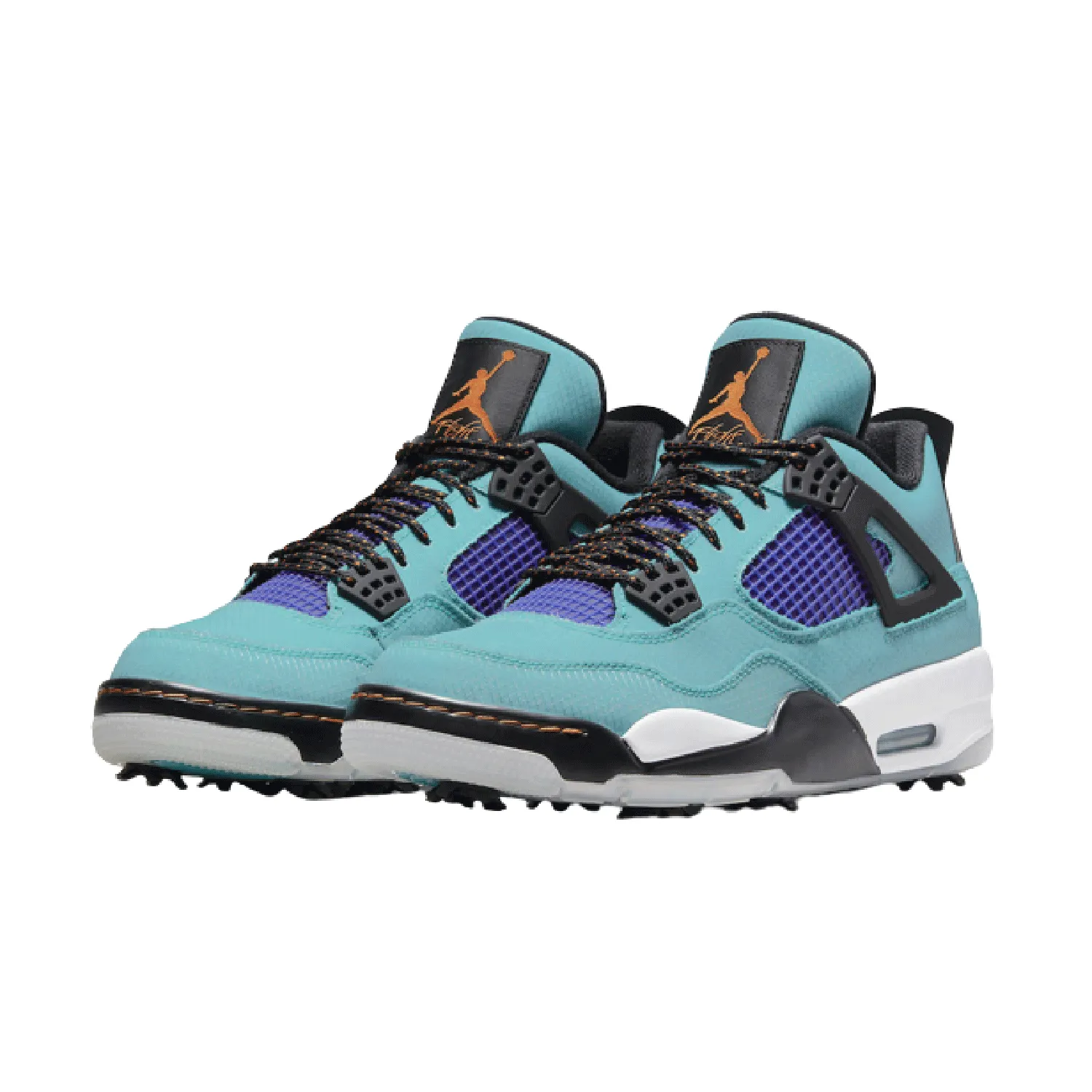 Air Jordan 4 Golf Teal Purple | Flight-ready Jordan Golf Shoes.