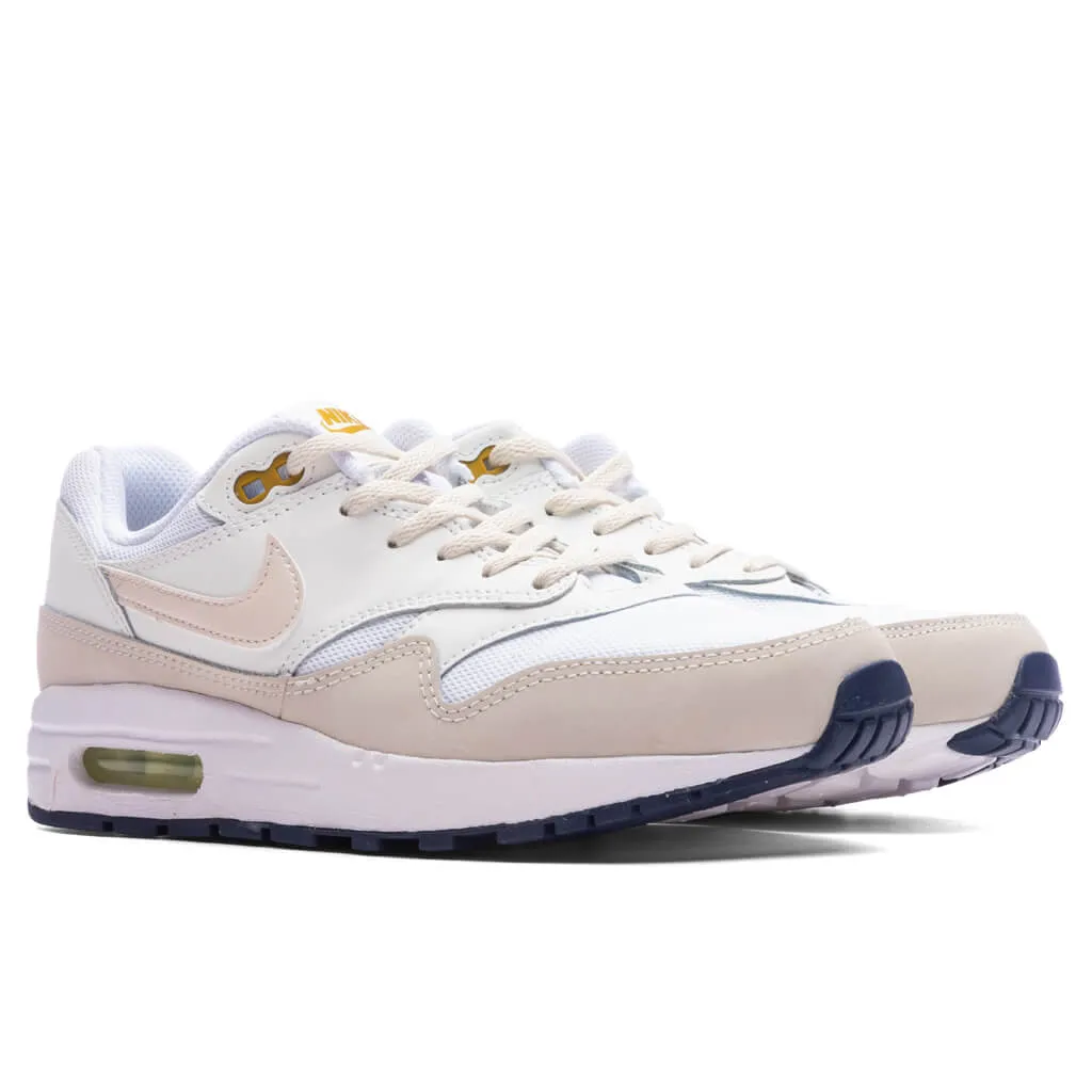 Air Max 1 (Grade School) - White/Light Orewood Brown/Bronzine