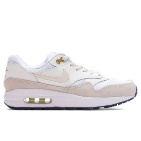 Air Max 1 (Grade School) - White/Light Orewood Brown/Bronzine