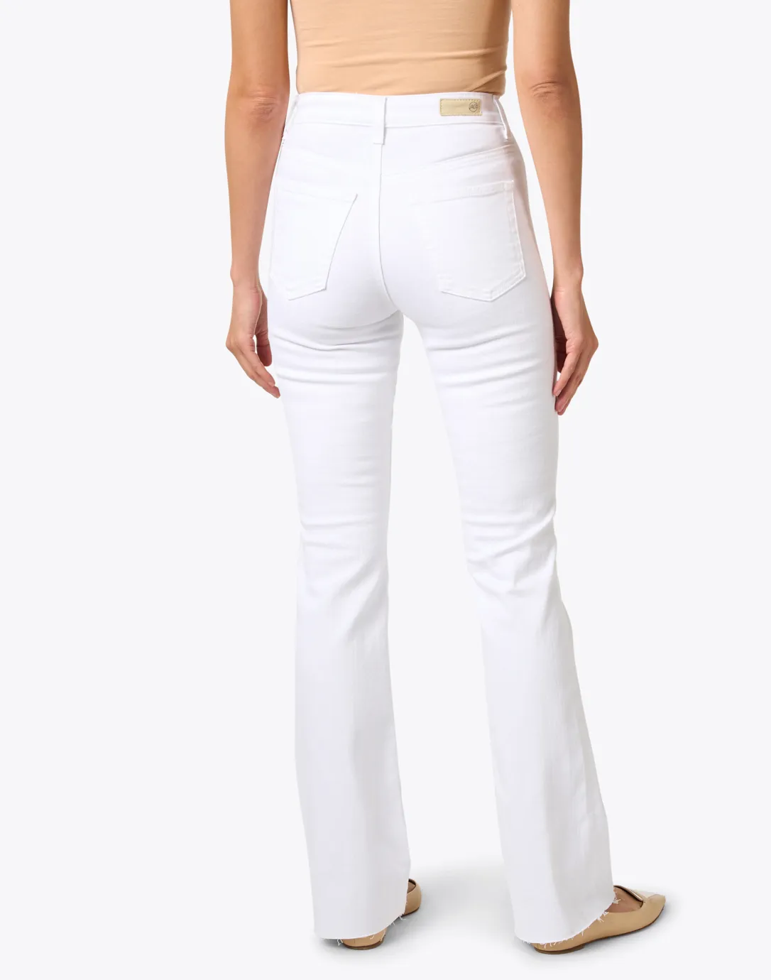 Alexxis White High Rise Boot Cut Jean