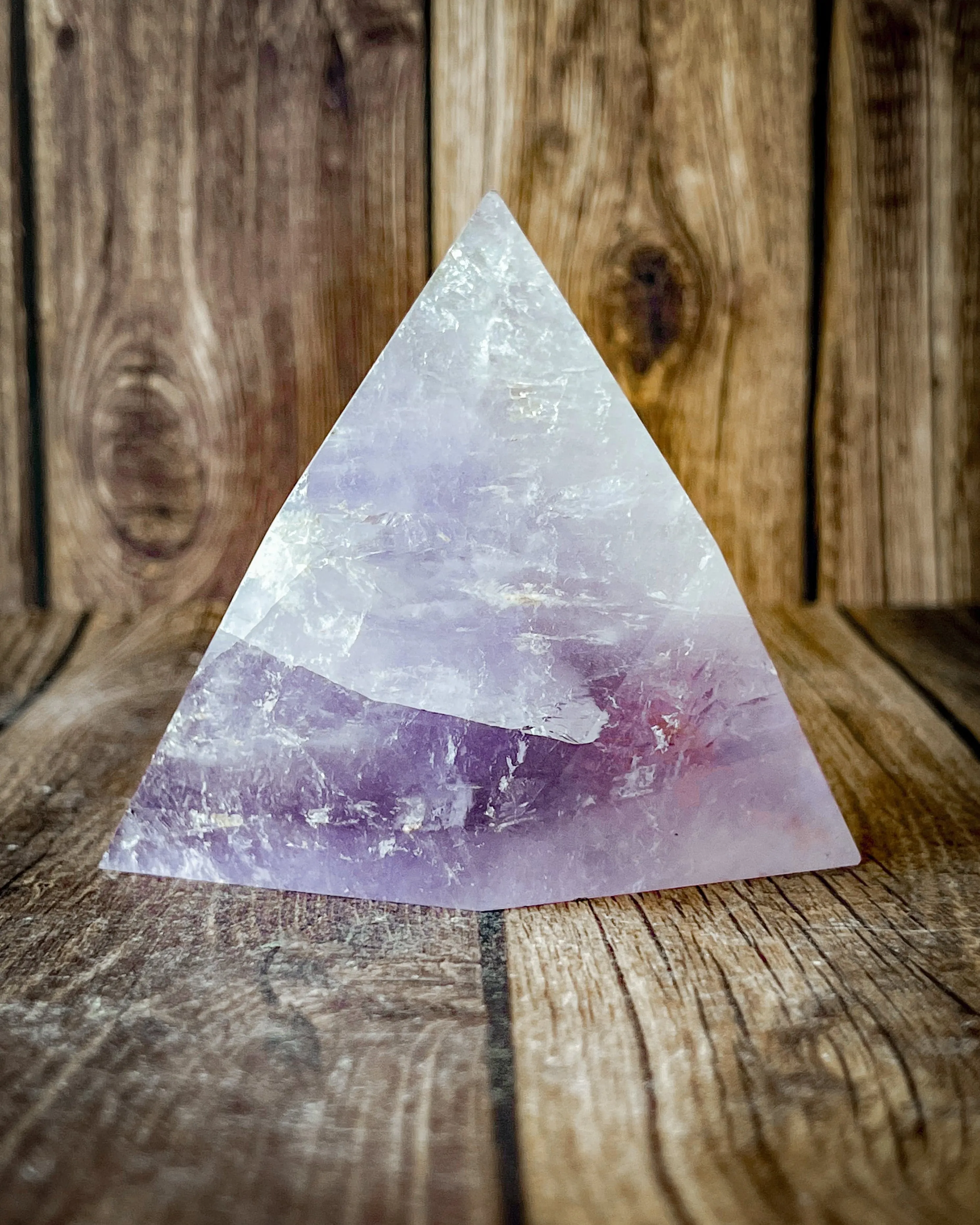 Amethyst Triangle Carving