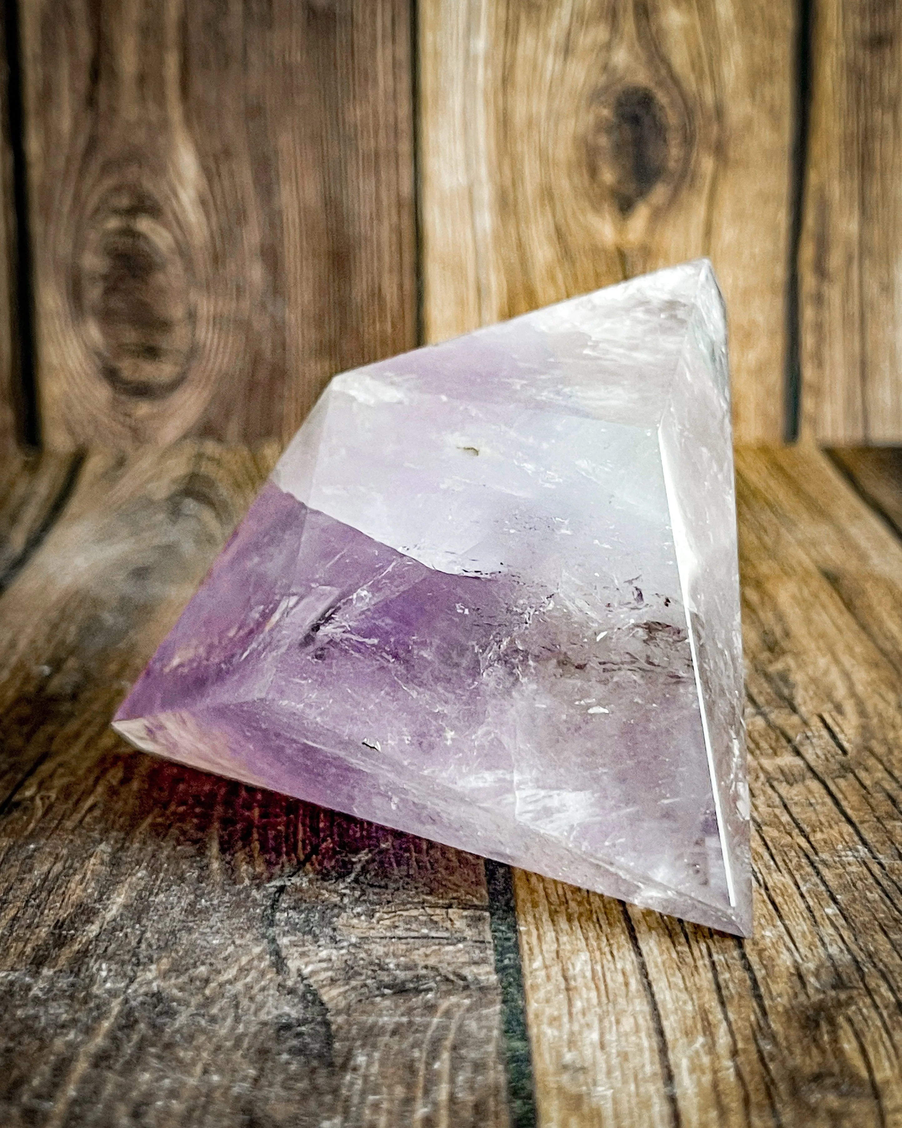 Amethyst Triangle Carving