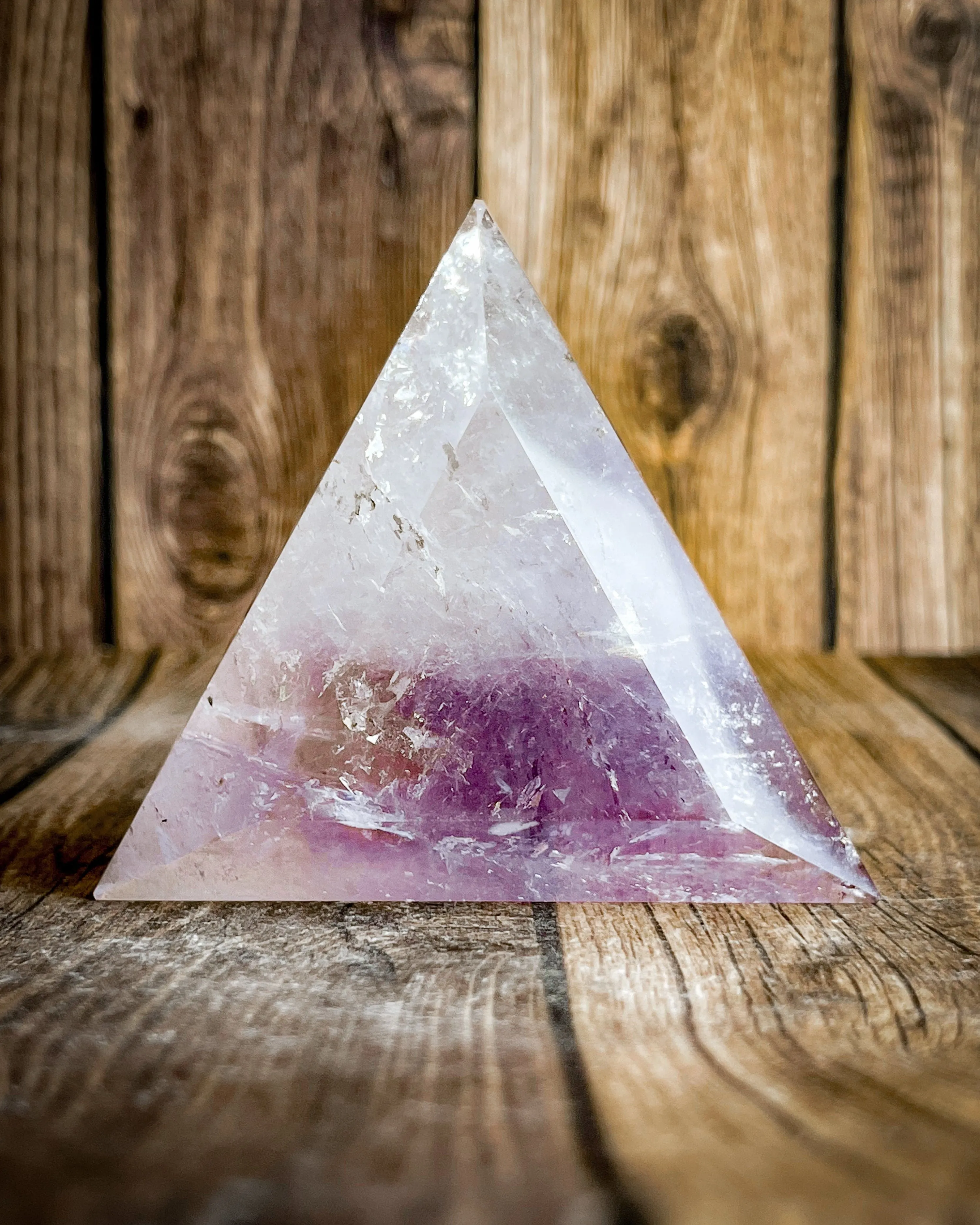 Amethyst Triangle Carving