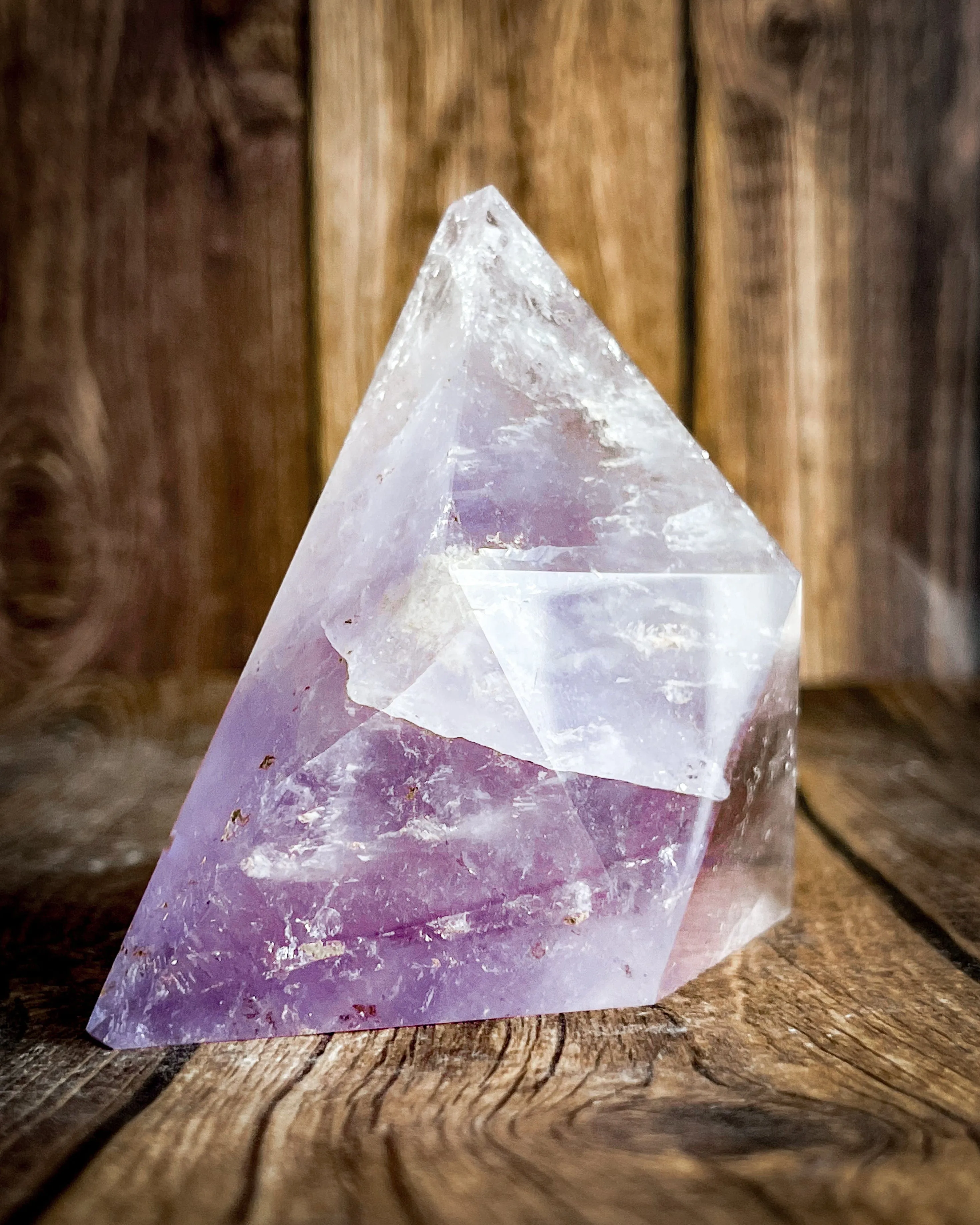 Amethyst Triangle Carving