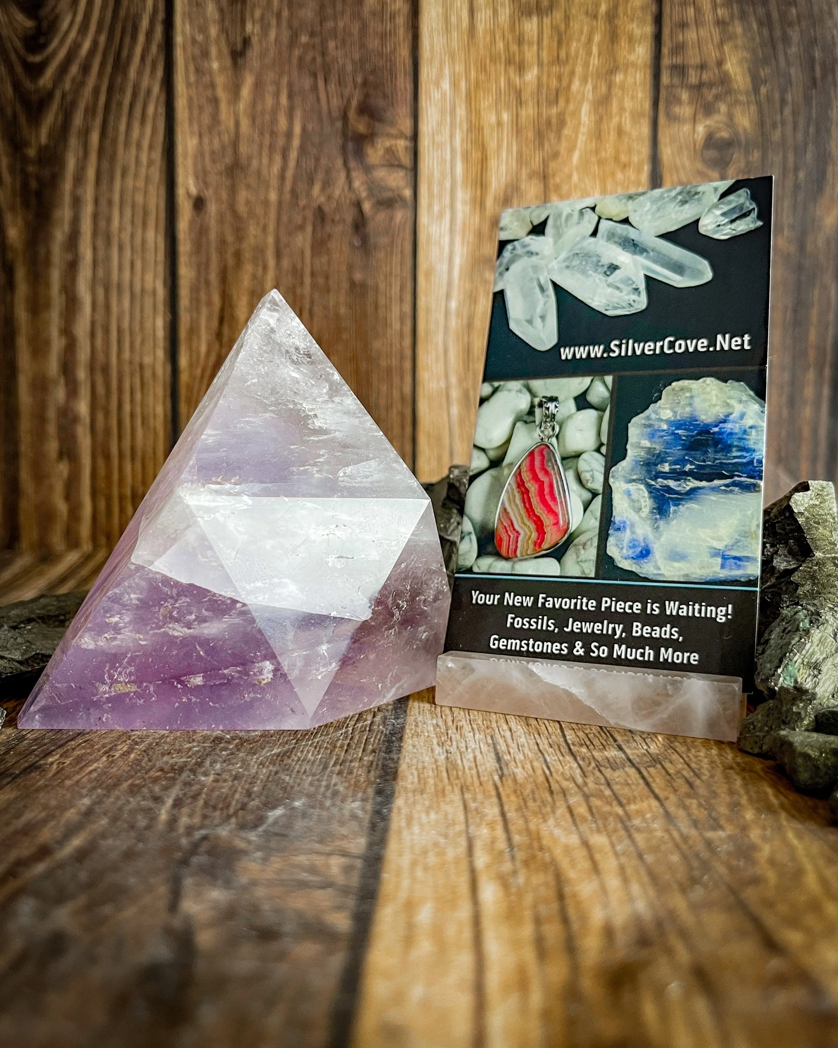 Amethyst Triangle Carving